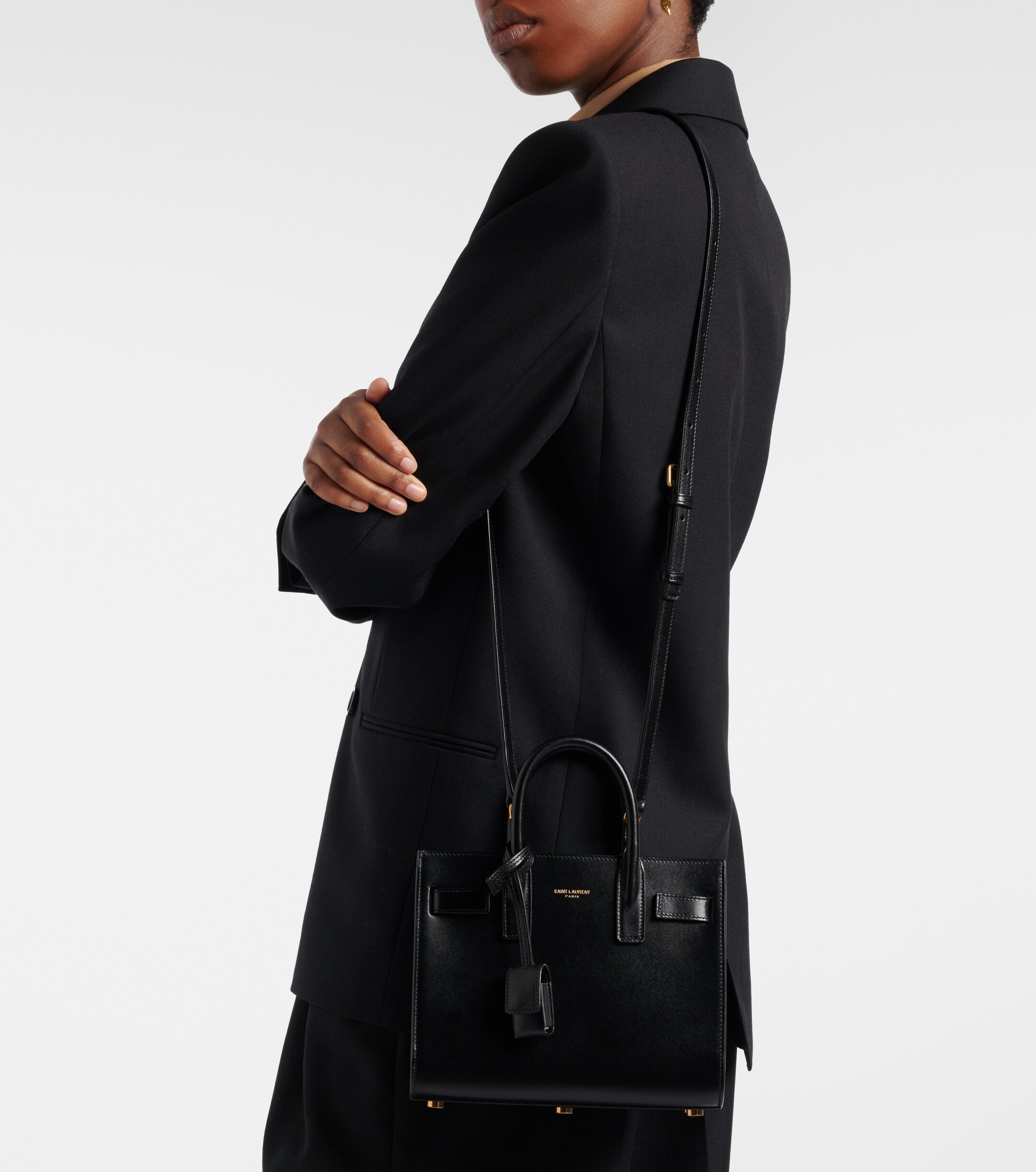 Saint Laurent Sac De Jour Nano leather tote