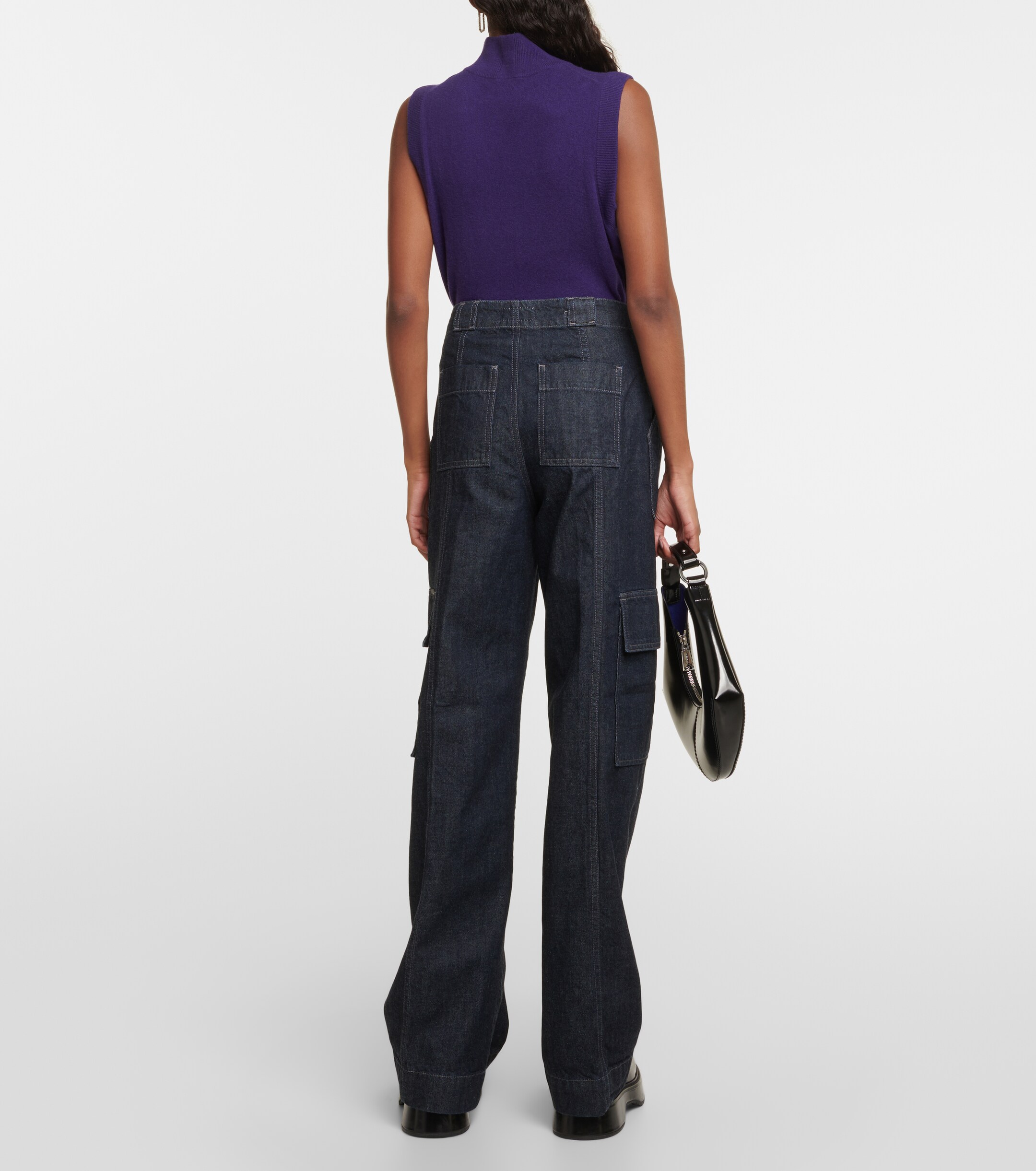 AG Jeans x EmRata Amia high-rise cargo jeans Plush