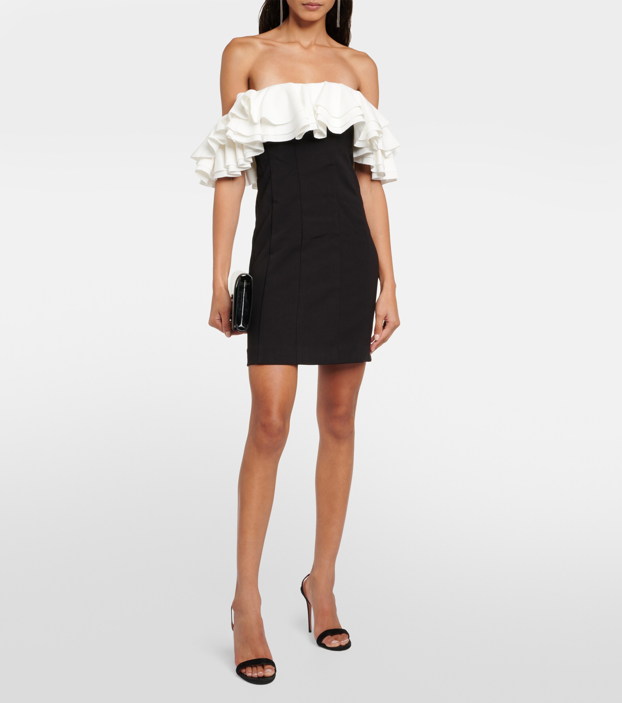 Staud Kiara off-shoulder ruffled minidress