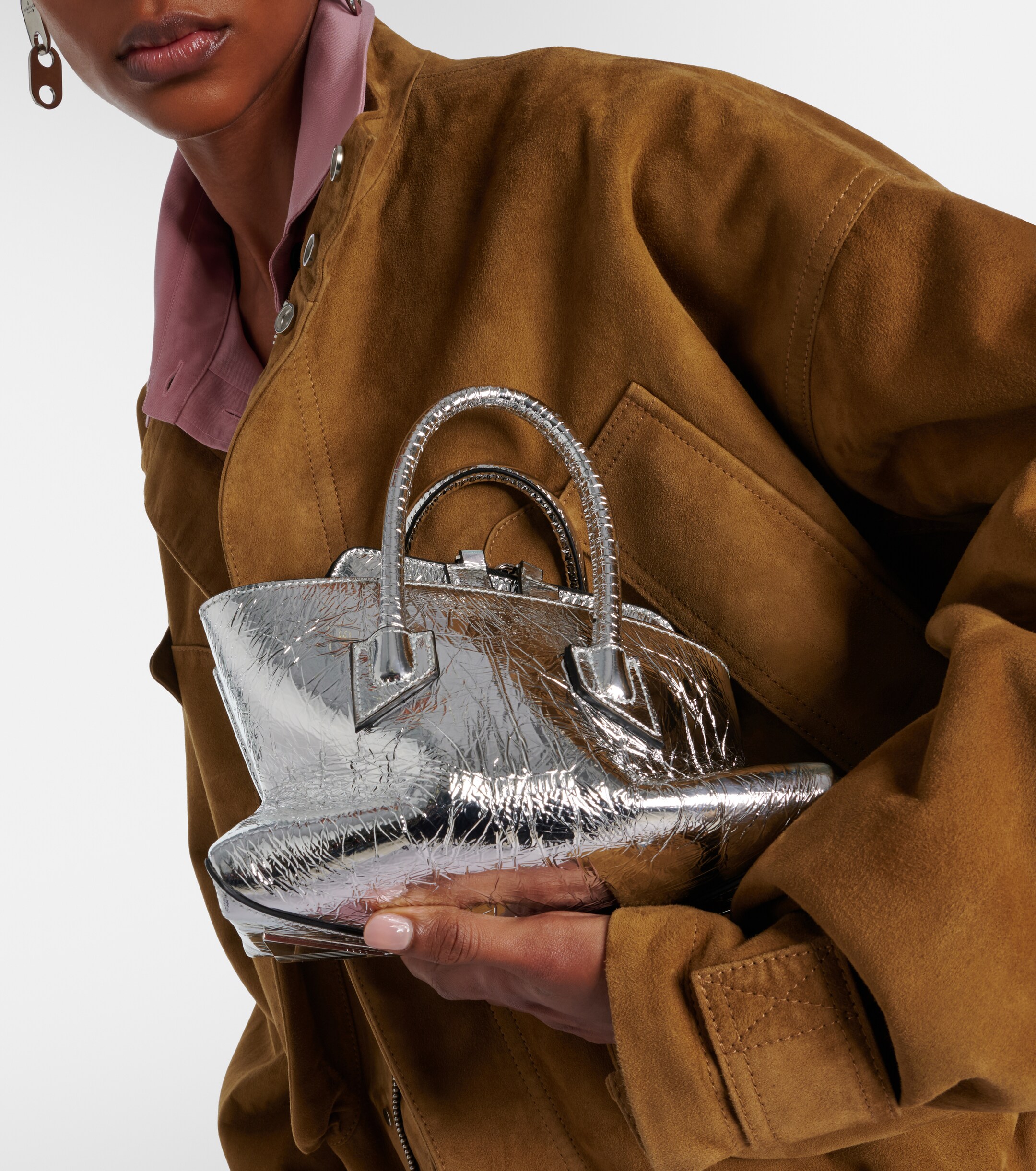 THE ATTICO La Passeggiata Mini leather top-handle bag