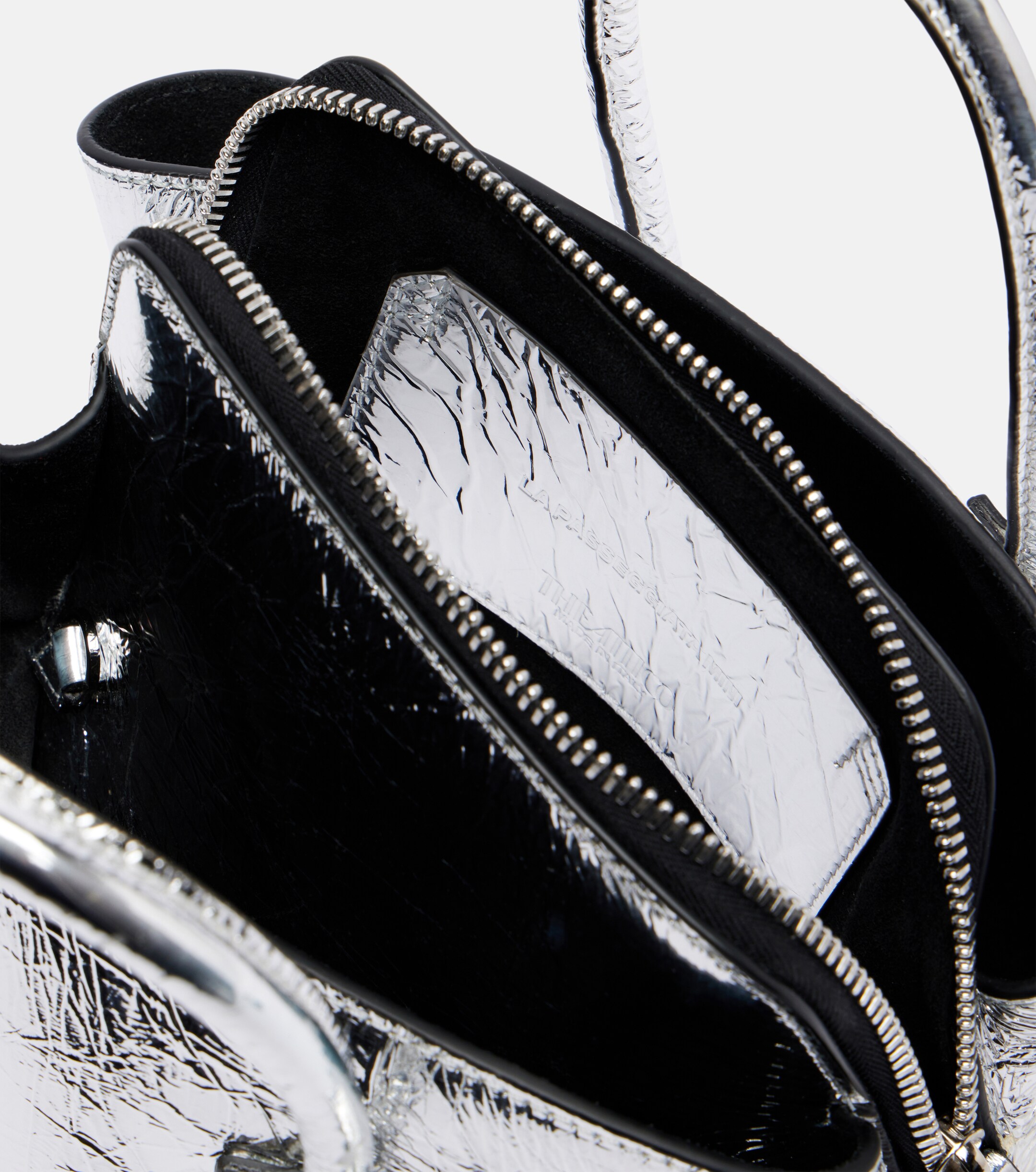 THE ATTICO La Passeggiata Mini leather top-handle bag