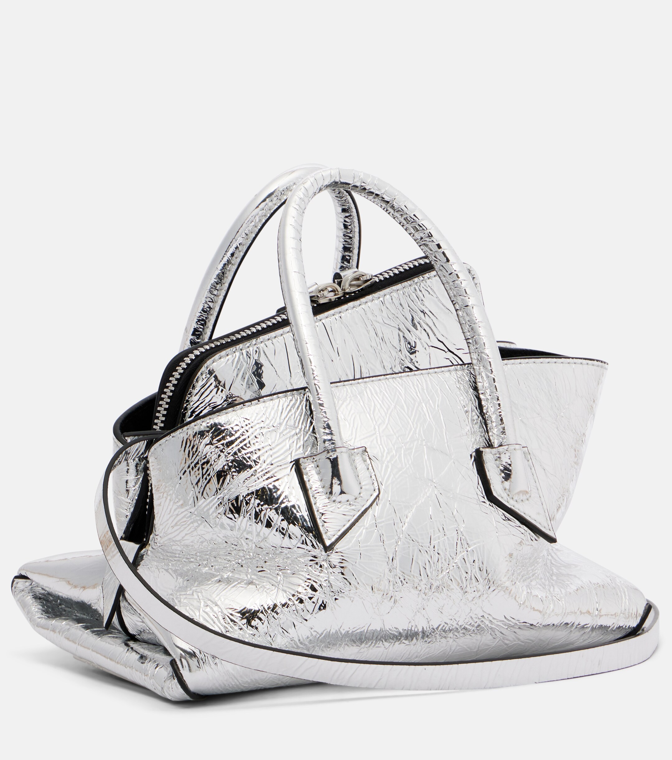 THE ATTICO La Passeggiata Mini leather top-handle bag