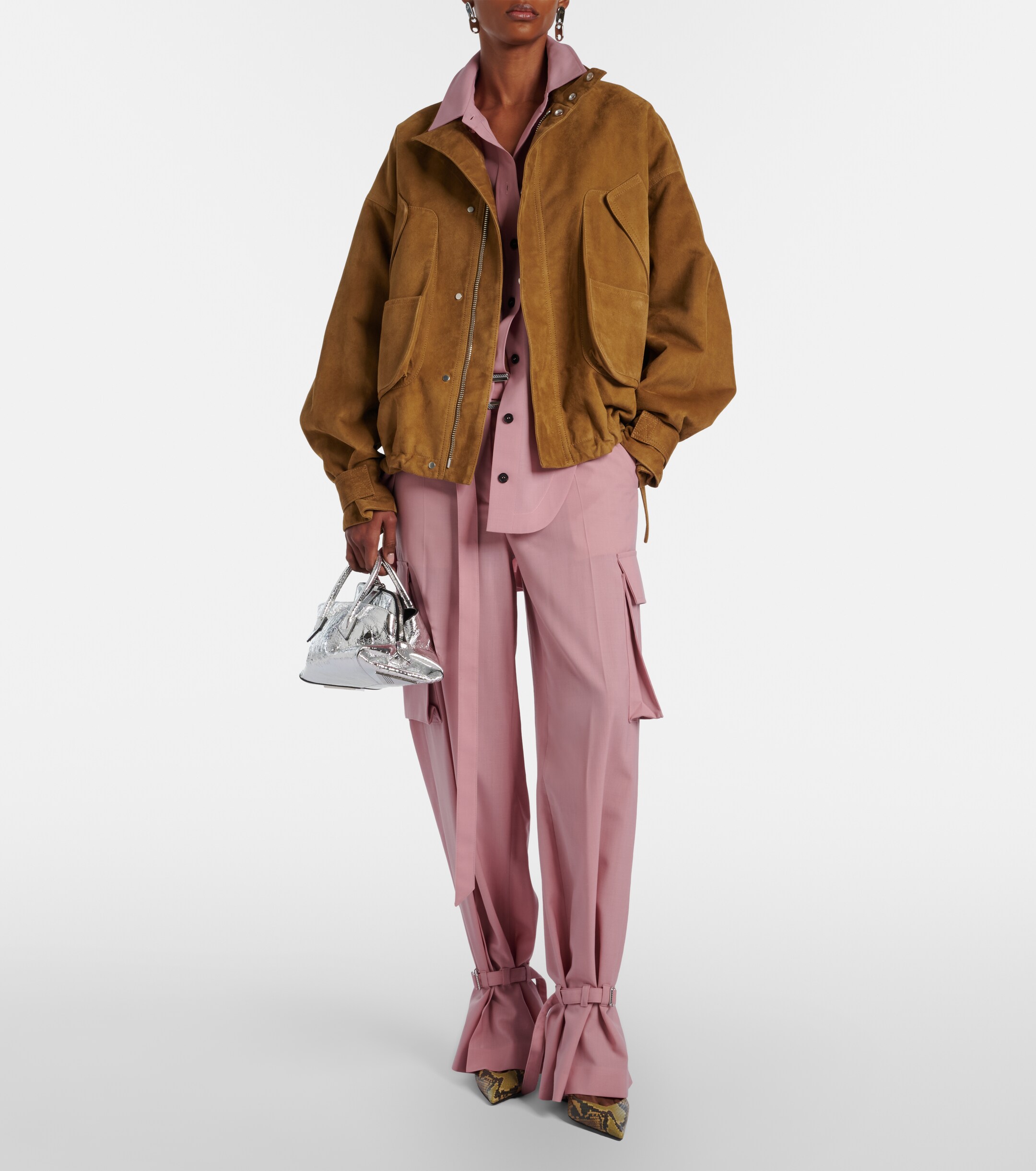 THE ATTICO La Passeggiata Mini leather top-handle bag