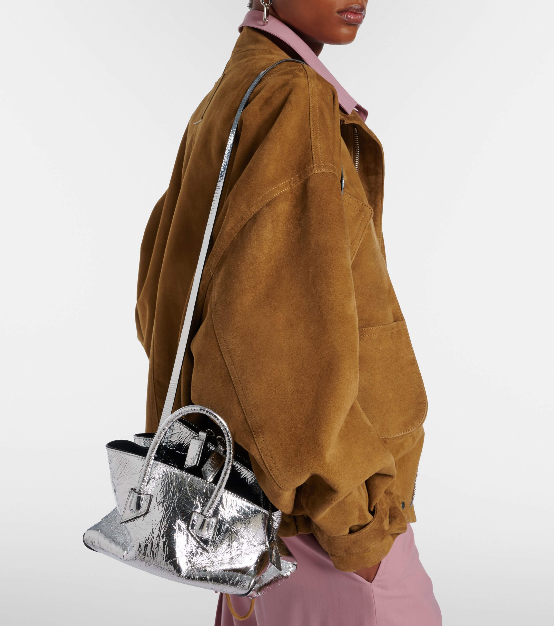 THE ATTICO La Passeggiata Mini leather top-handle bag