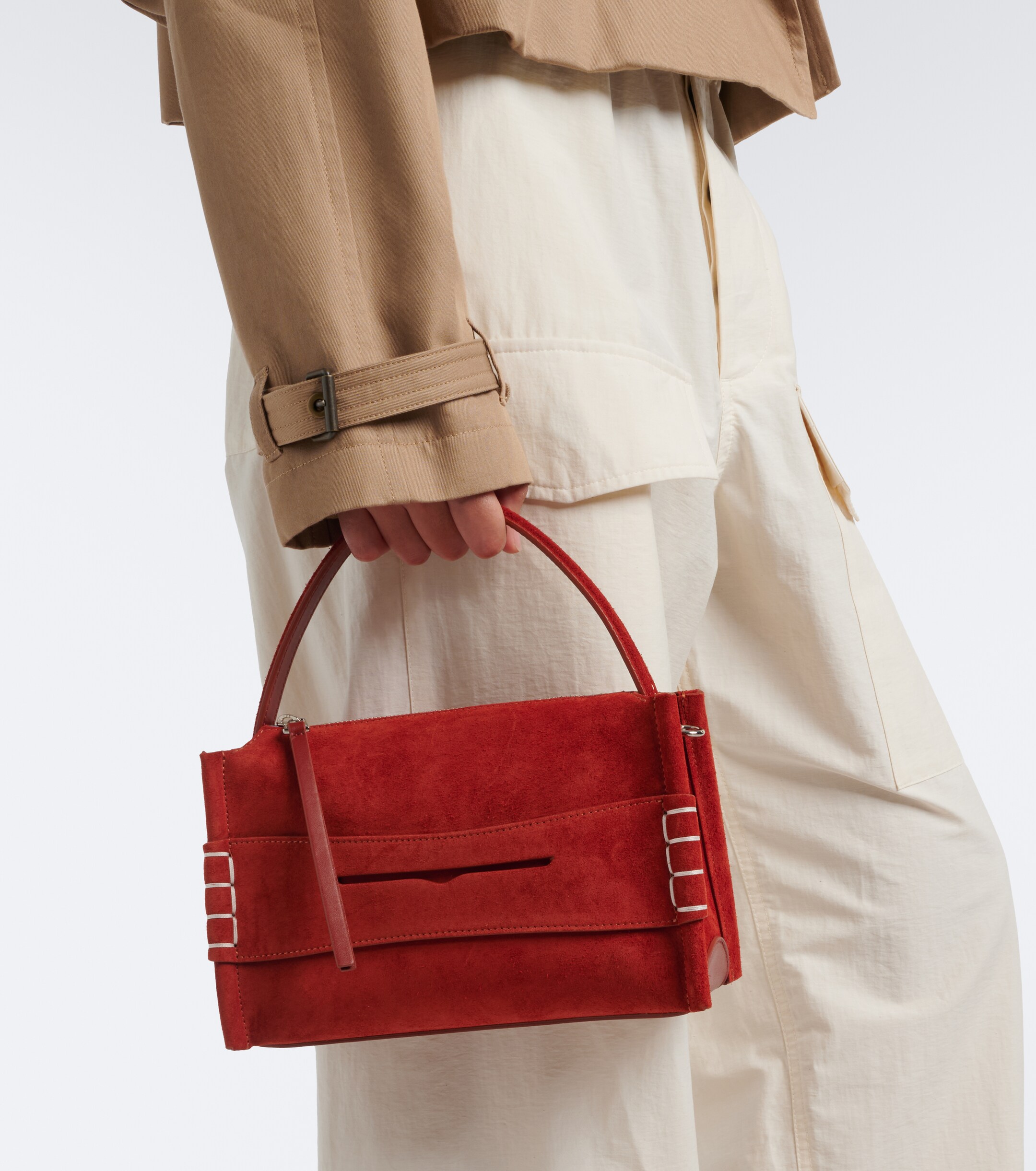 Jw Anderson JW Anderson Loafer Small suede top-handle bag