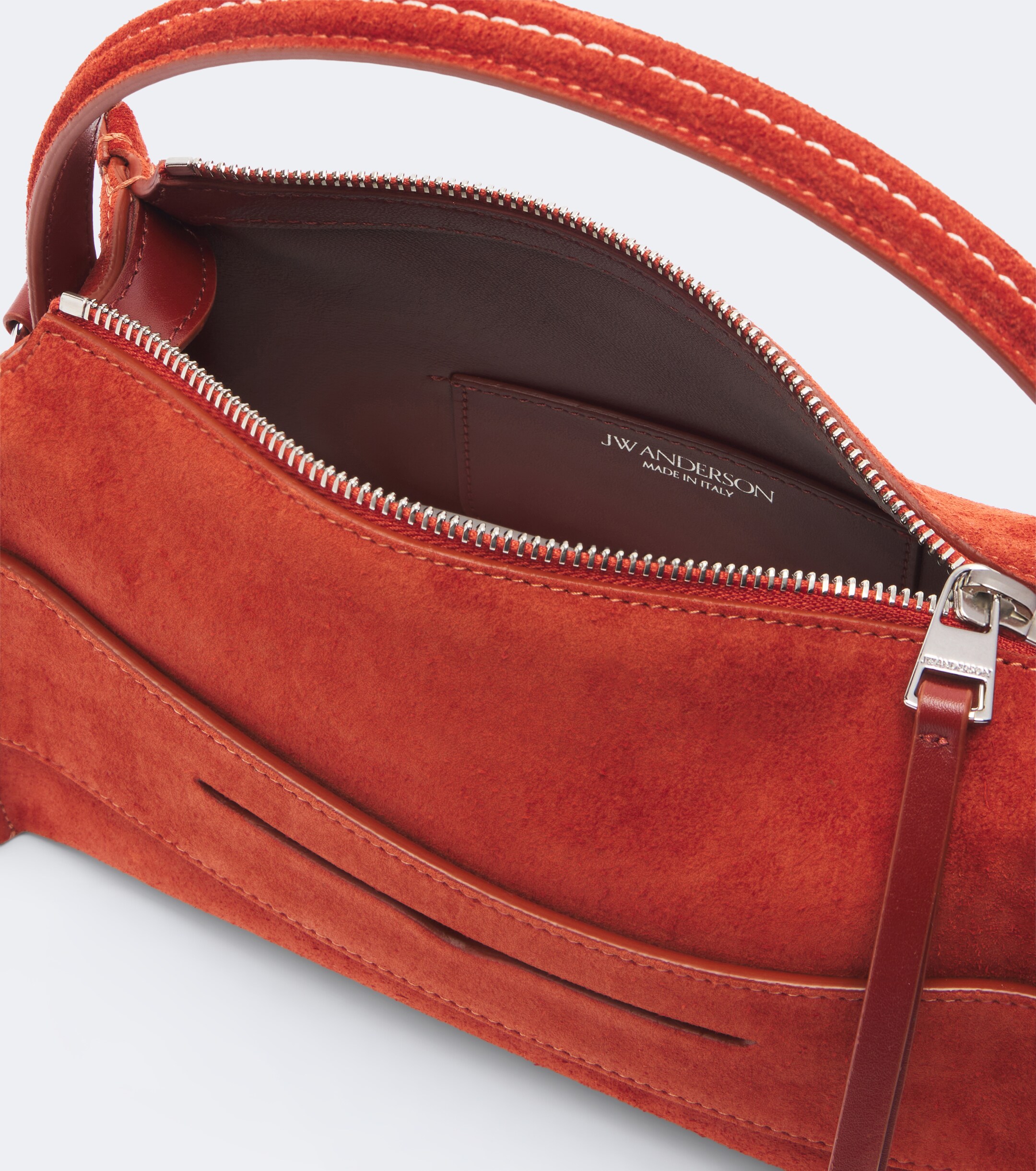 Jw Anderson JW Anderson Loafer Small suede top-handle bag