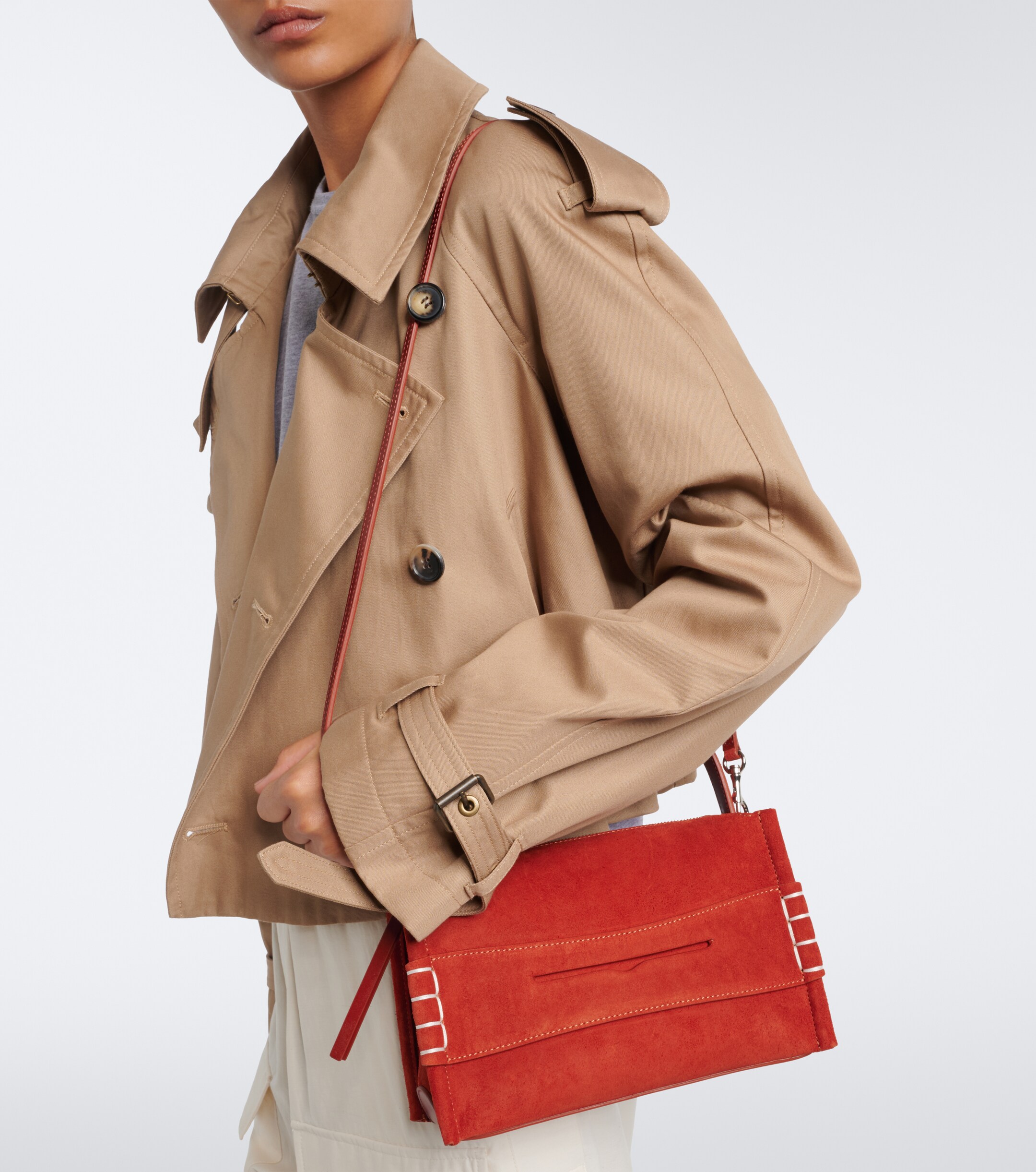 Jw Anderson JW Anderson Loafer Small suede top-handle bag