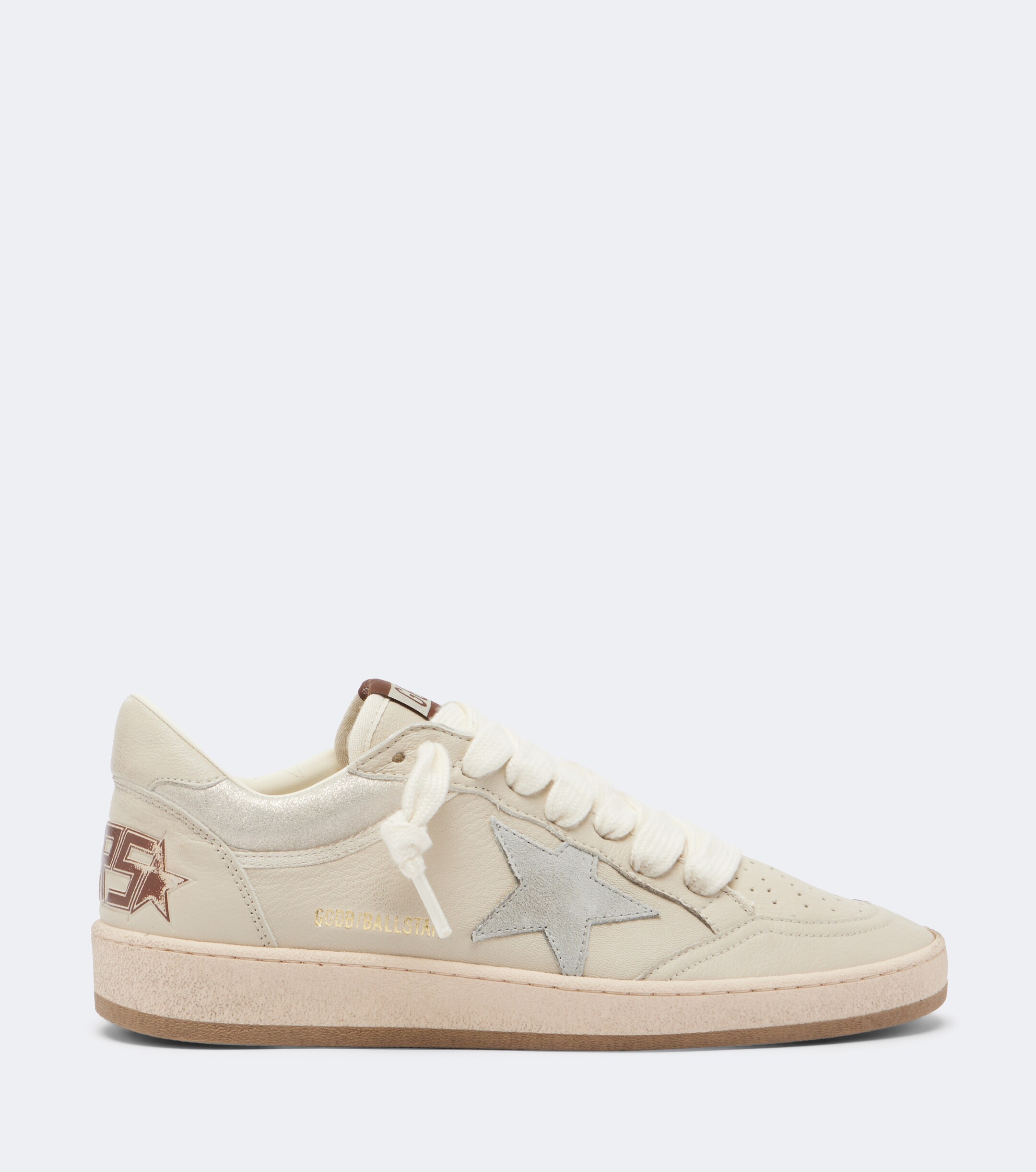 Golden Goose Golden Goose Ball Star suede-trimmed leather sneakers