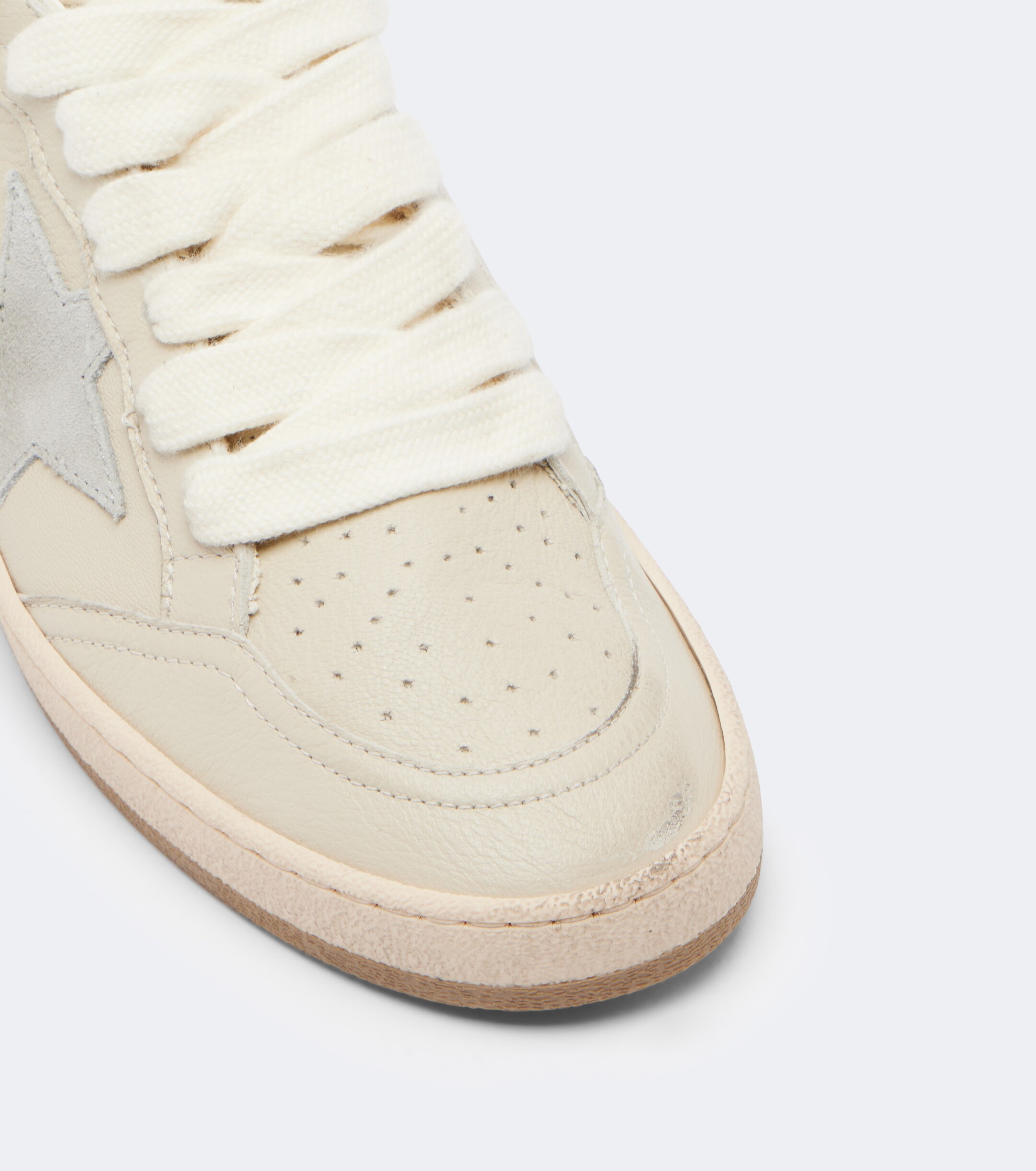 Golden Goose Golden Goose Ball Star suede-trimmed leather sneakers
