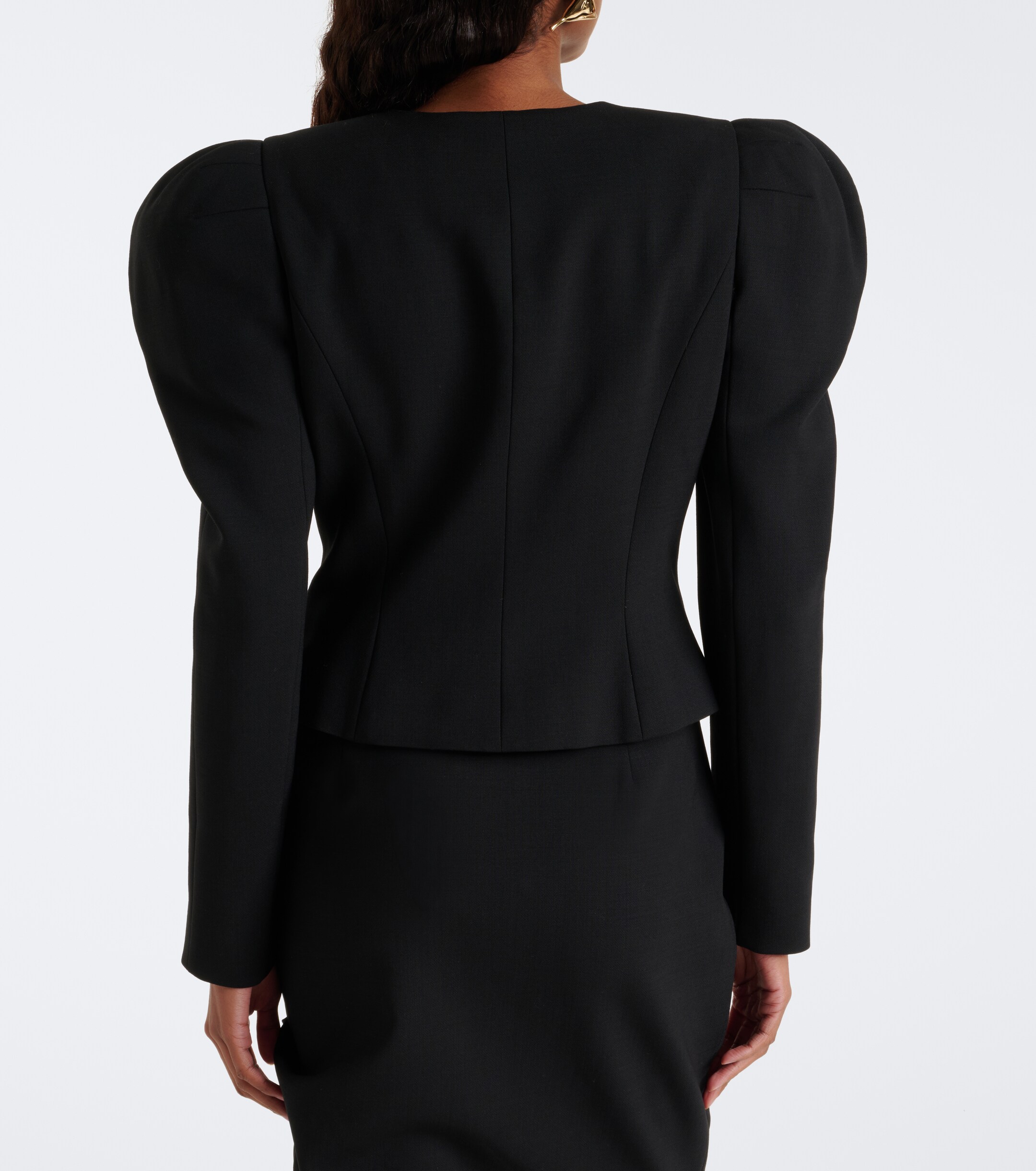Carolina Herrera Carolina Herrera Puff-sleeve wool-blend jacket