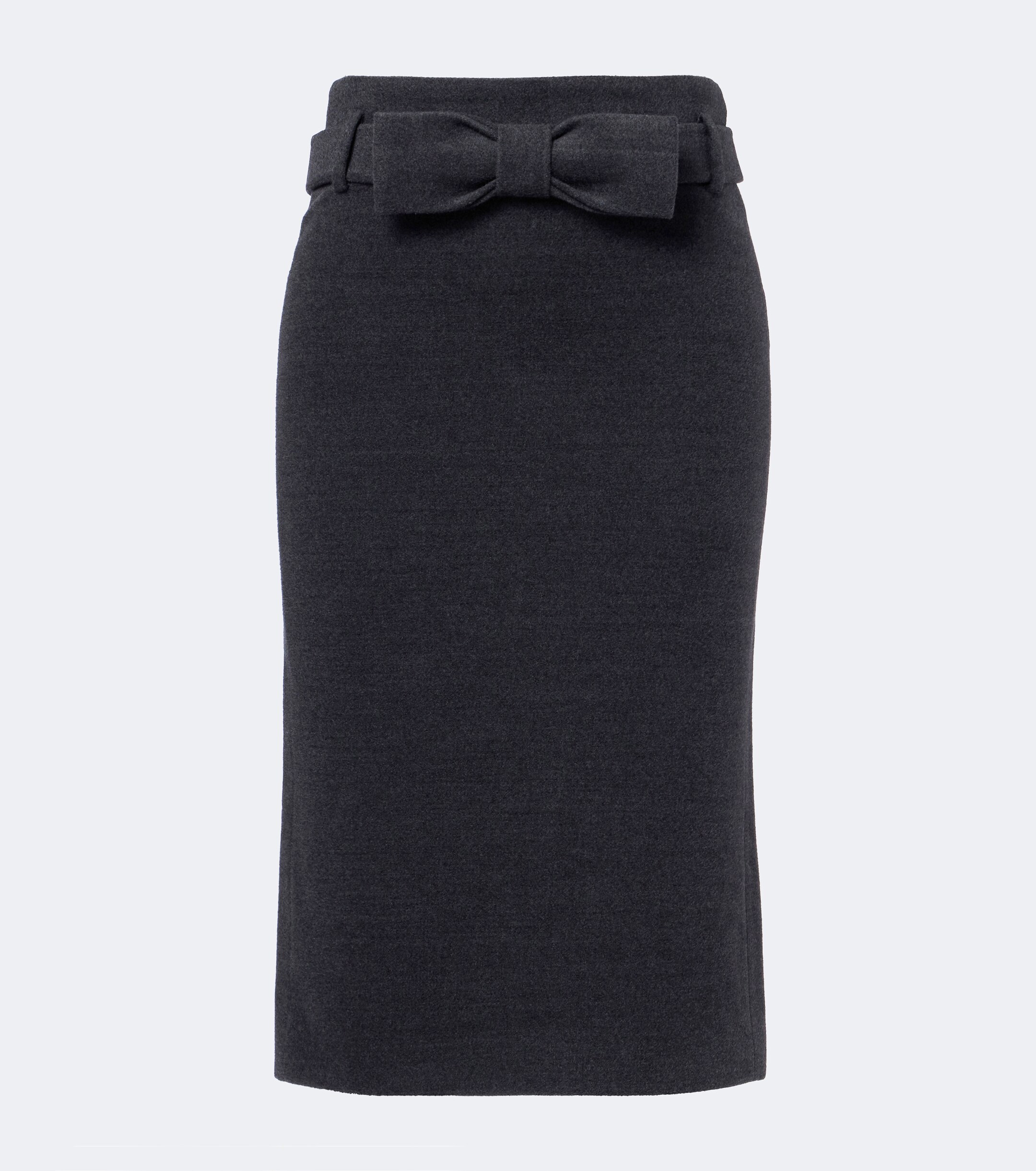SHUSHU/TONG Shushu/Tong Bow-detail wool and silk-blend pencil skirt