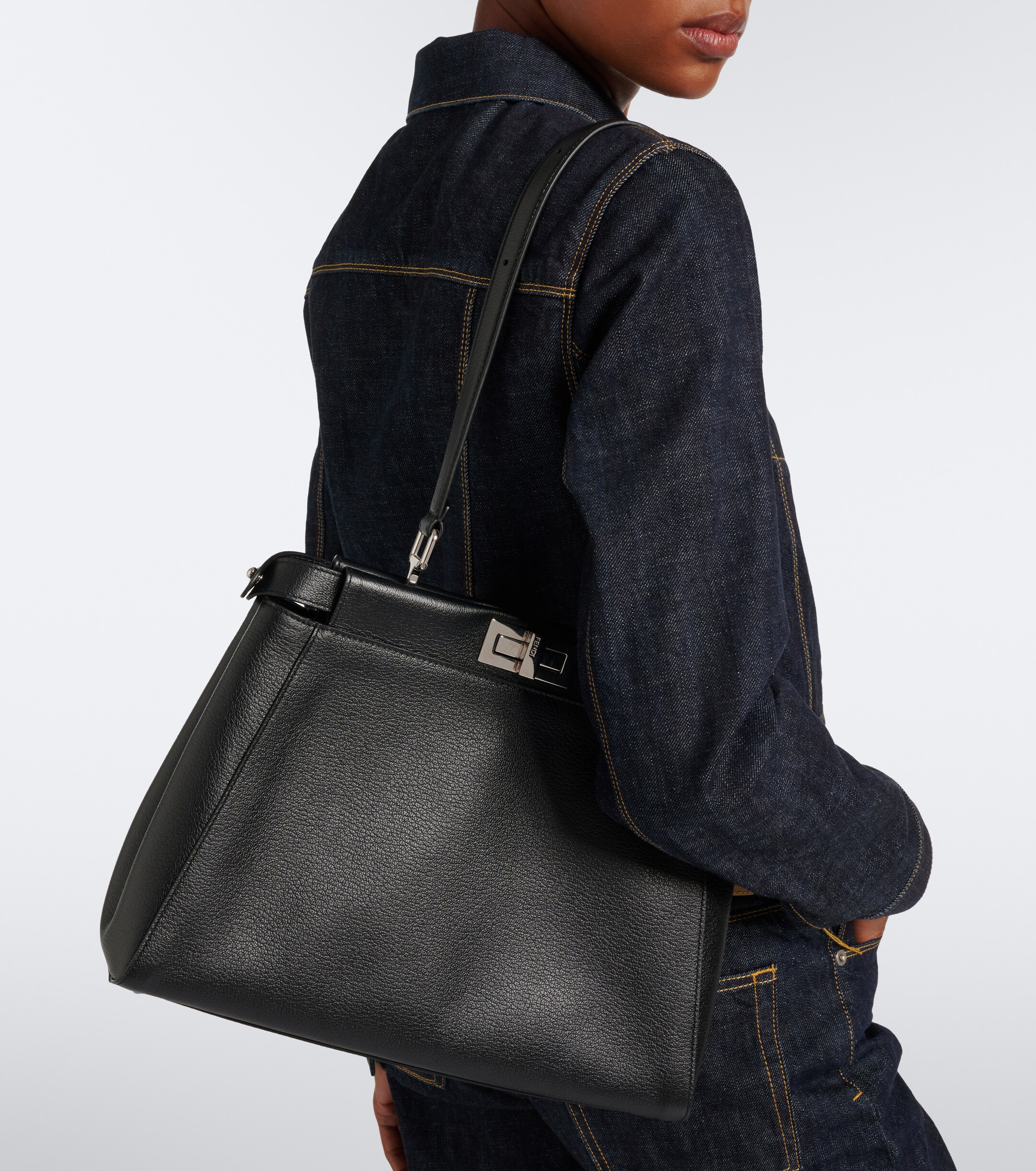 Fendi Peekaboo® Medium leather shoulder bag