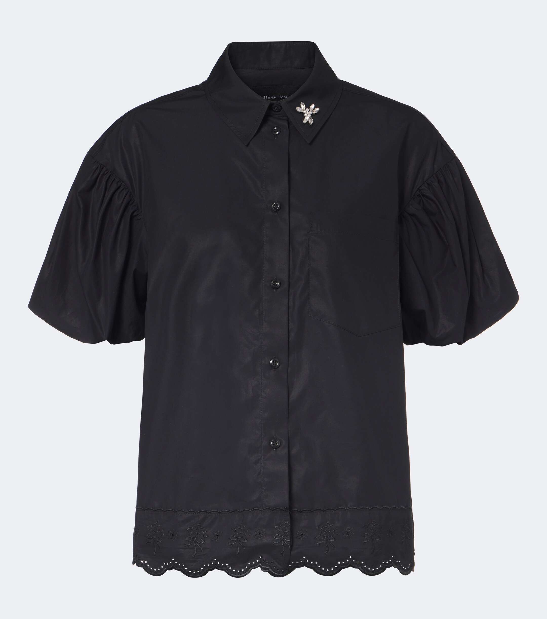 Simone Rocha Simone Rocha Embellished cotton poplin shirt