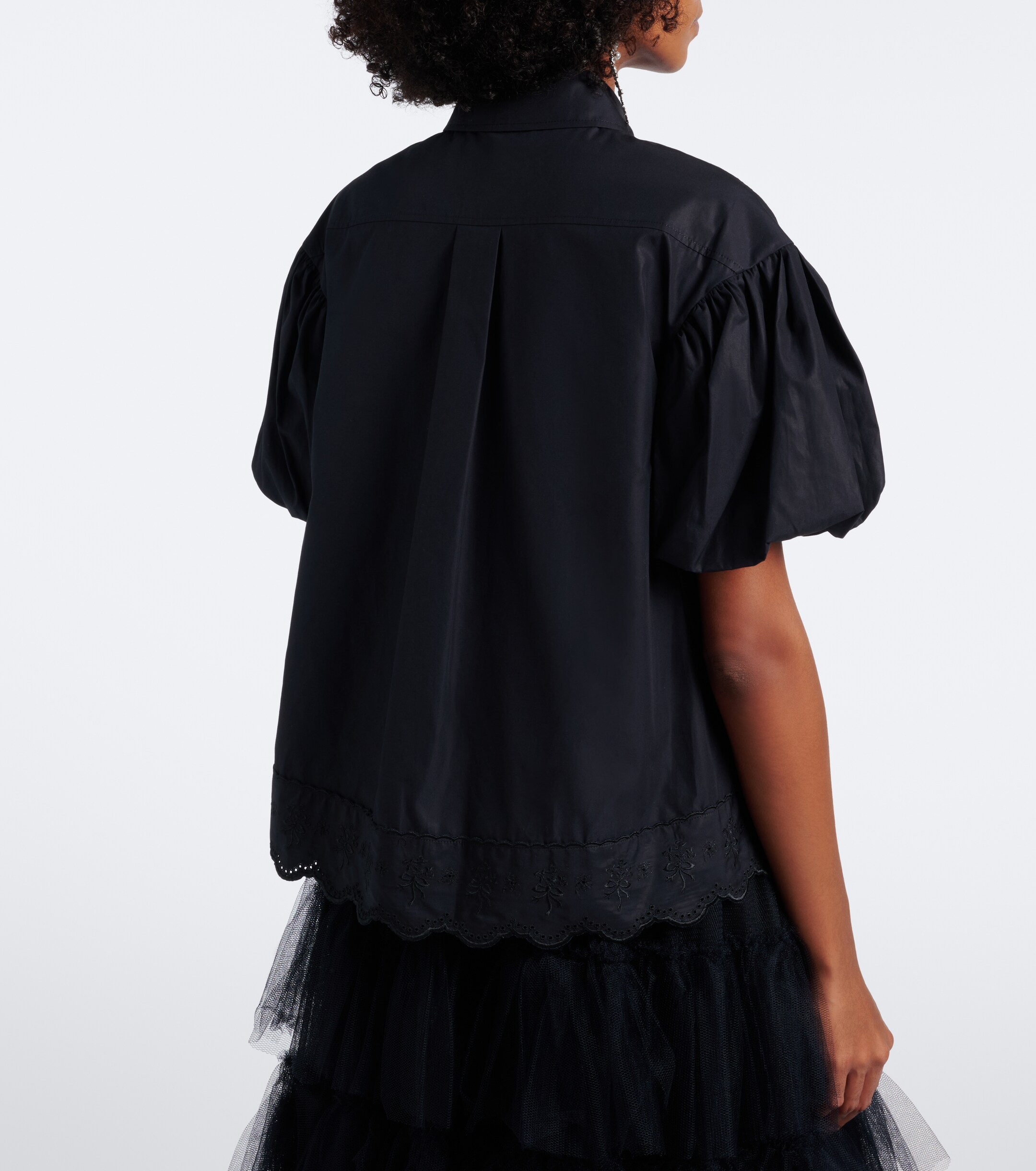 Simone Rocha Simone Rocha Embellished cotton poplin shirt