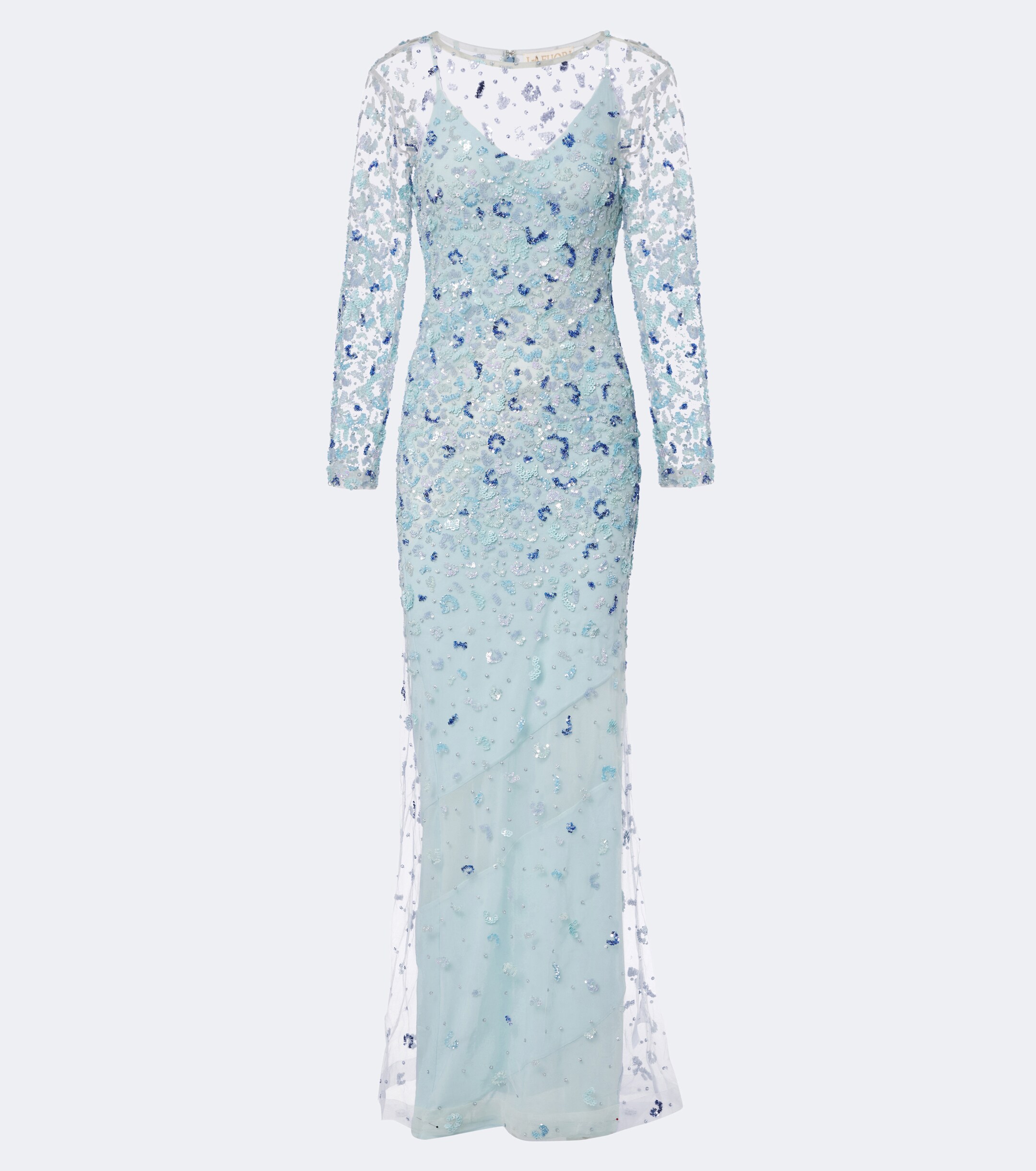 LA FUORI Là Fuori Zion floral sequined gown