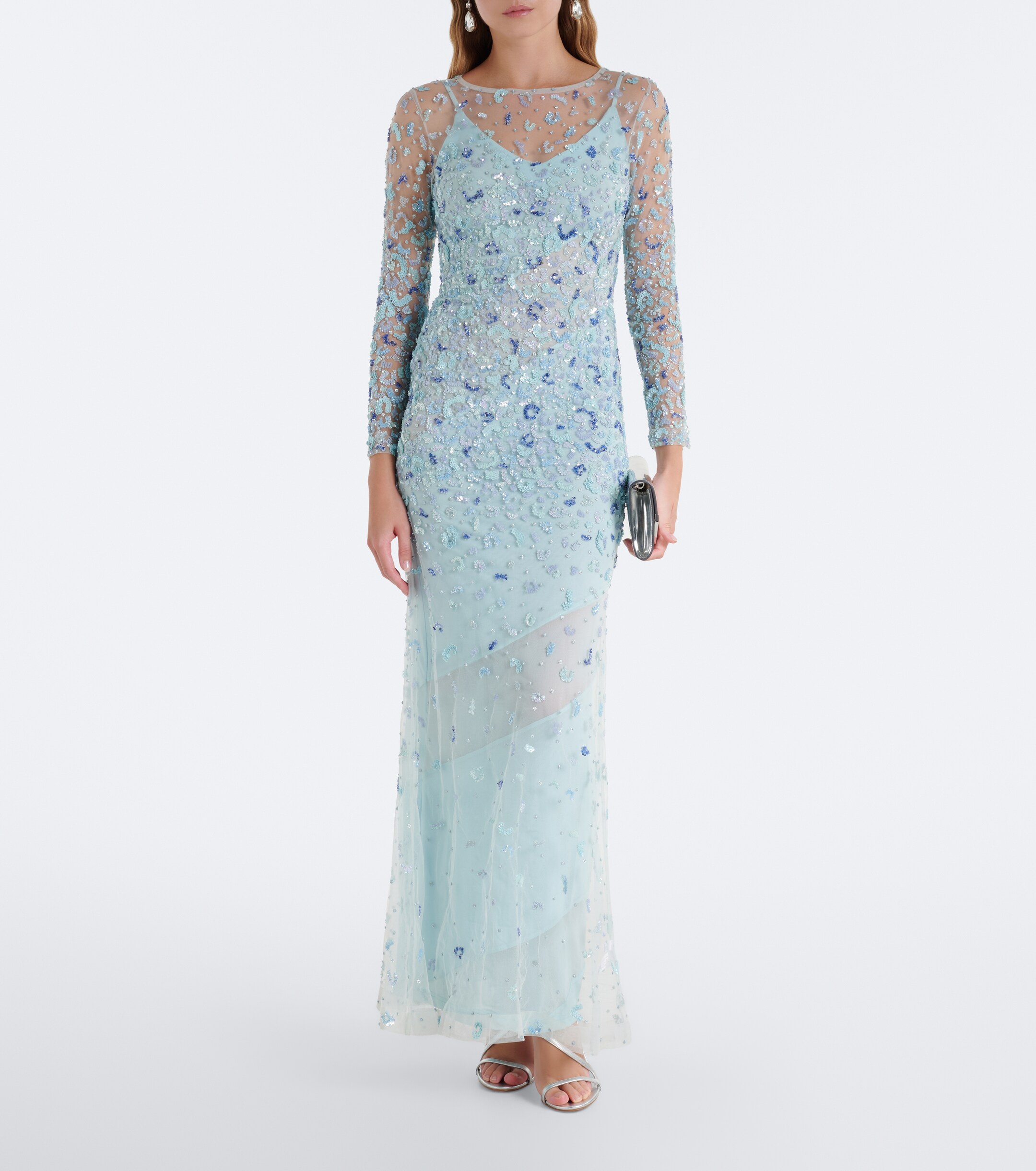 LA FUORI Là Fuori Zion floral sequined gown