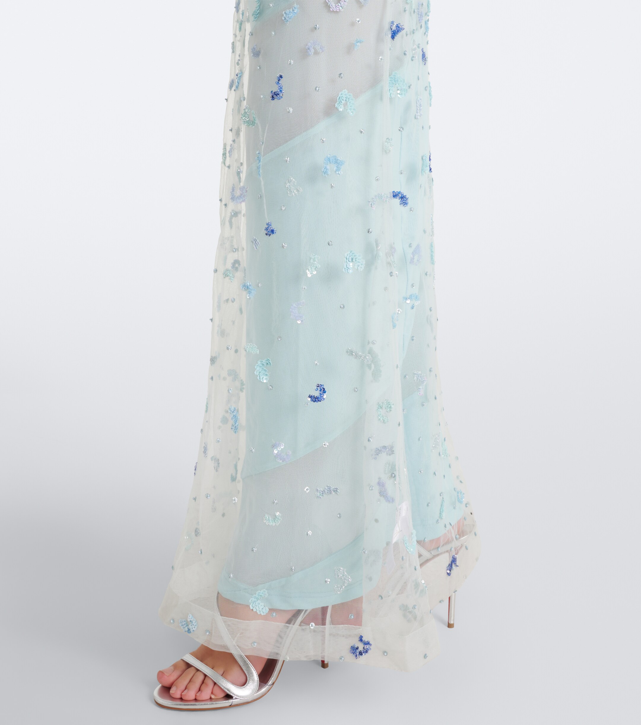 LA FUORI Là Fuori Zion floral sequined gown
