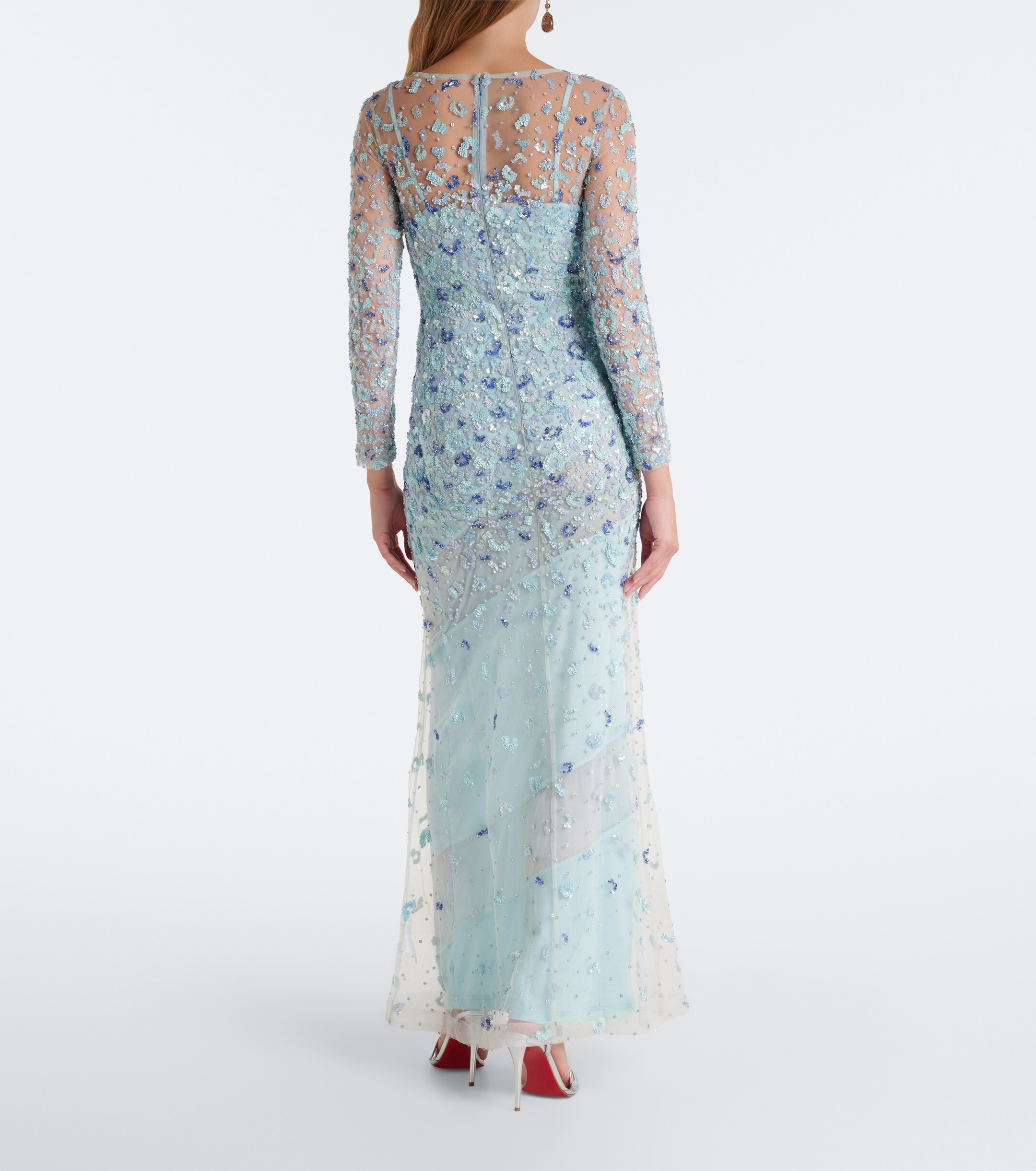 LA FUORI Là Fuori Zion floral sequined gown