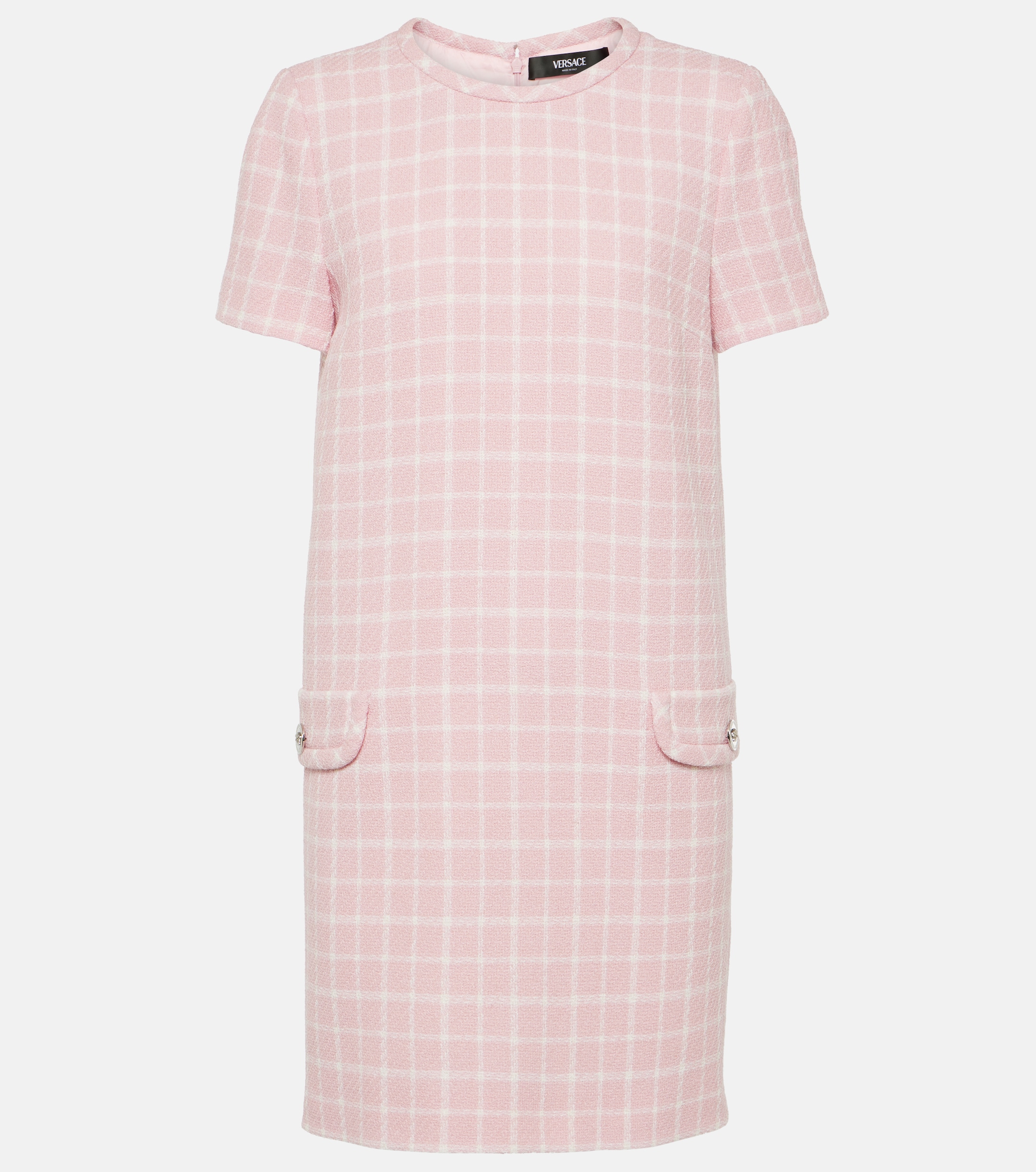 Versace Contrasto wool-blend tweed minidress thumbnail