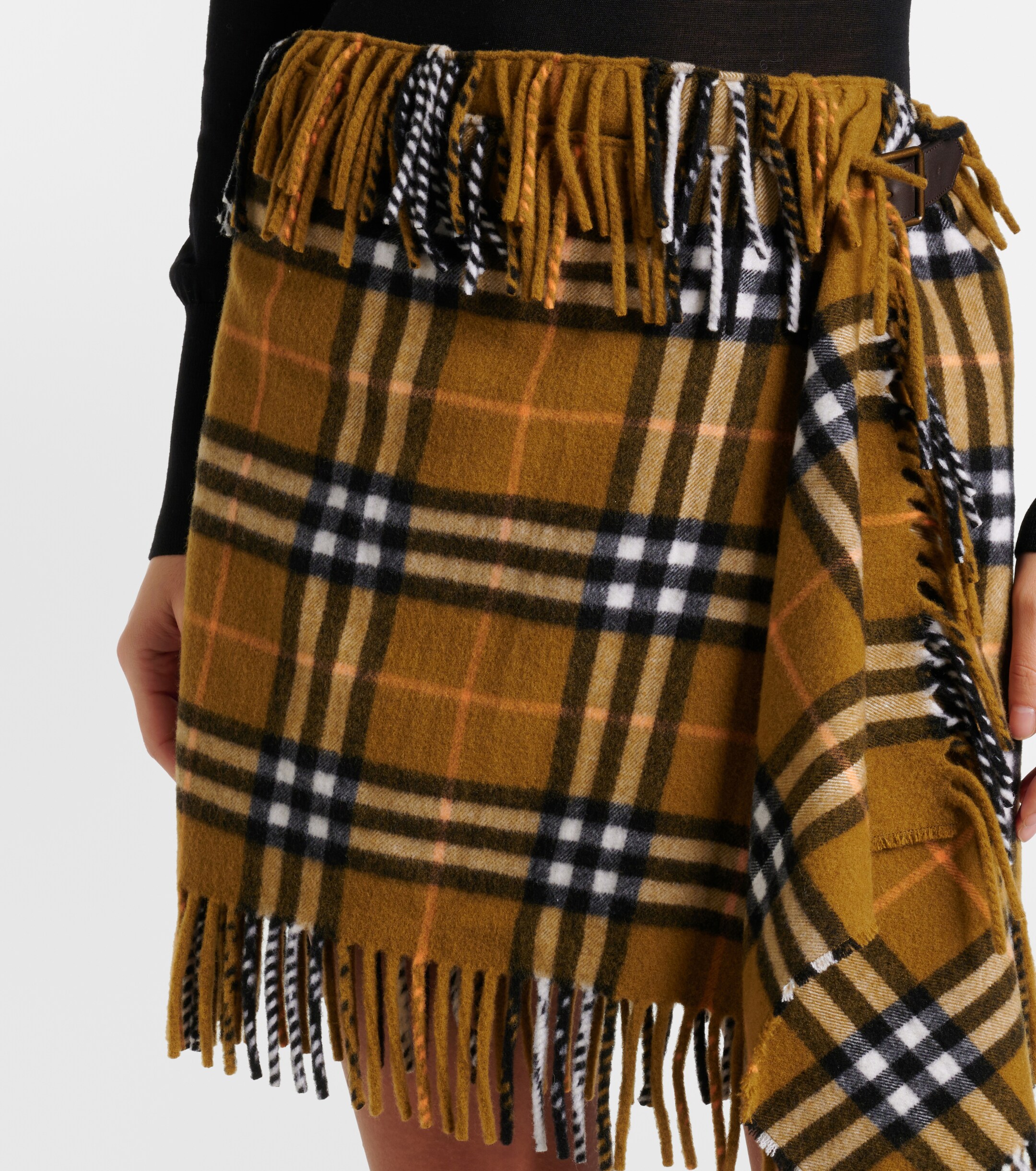 Burberry Burberry Check wool and cashmere miniskirt thumbnail