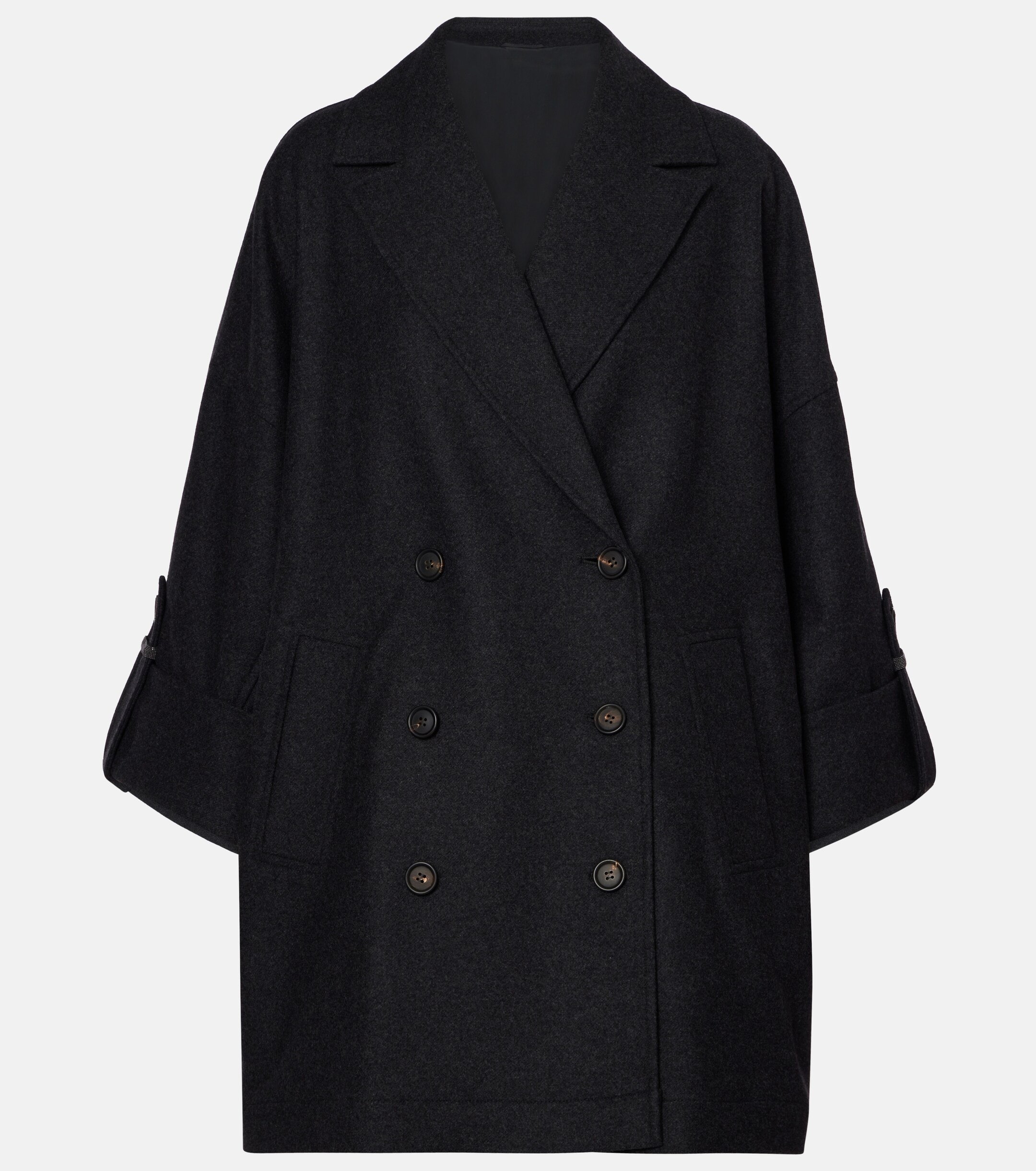 Brunello Cucinelli Oversized wool coat thumbnail