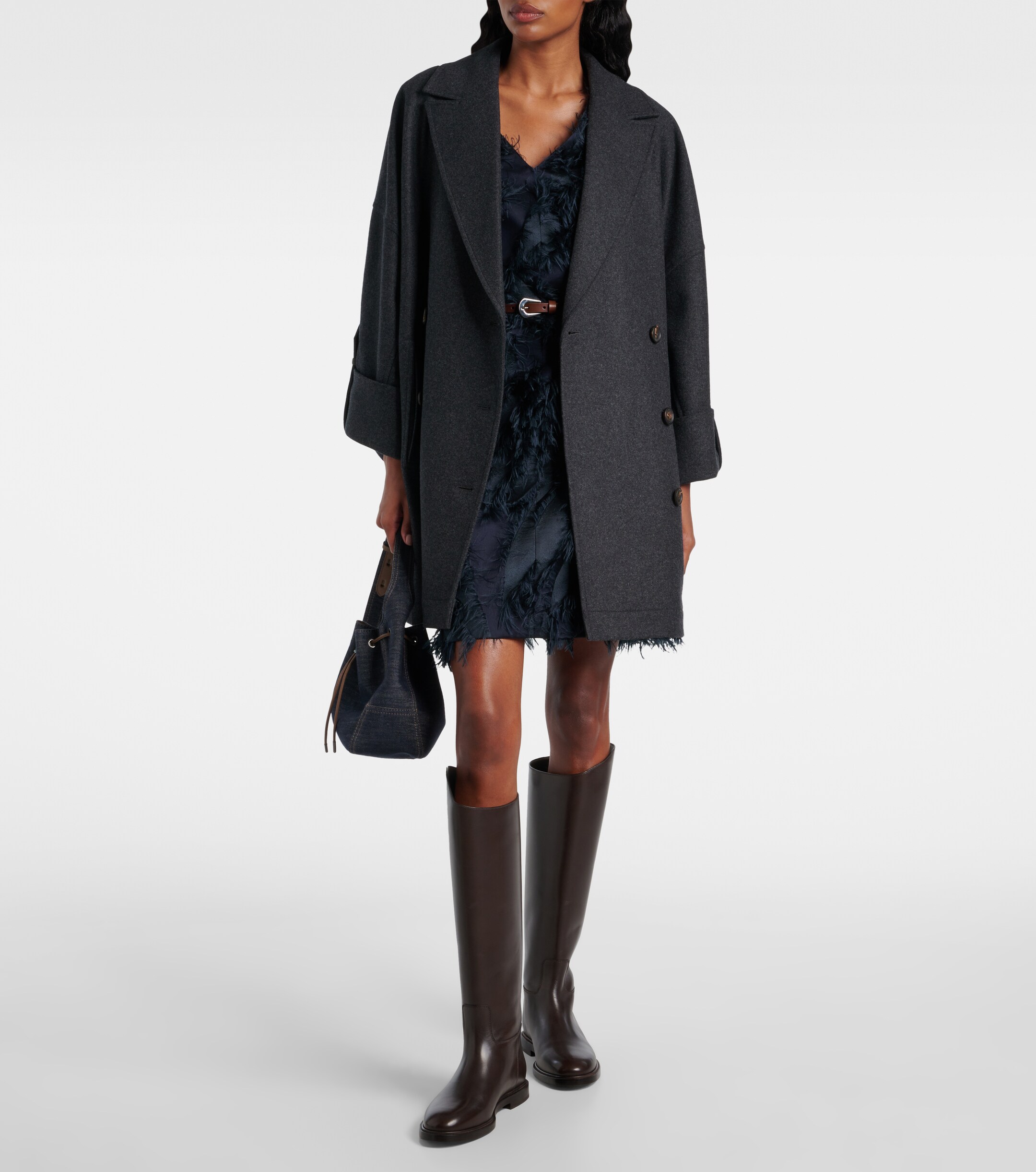 Brunello Cucinelli Oversized wool coat