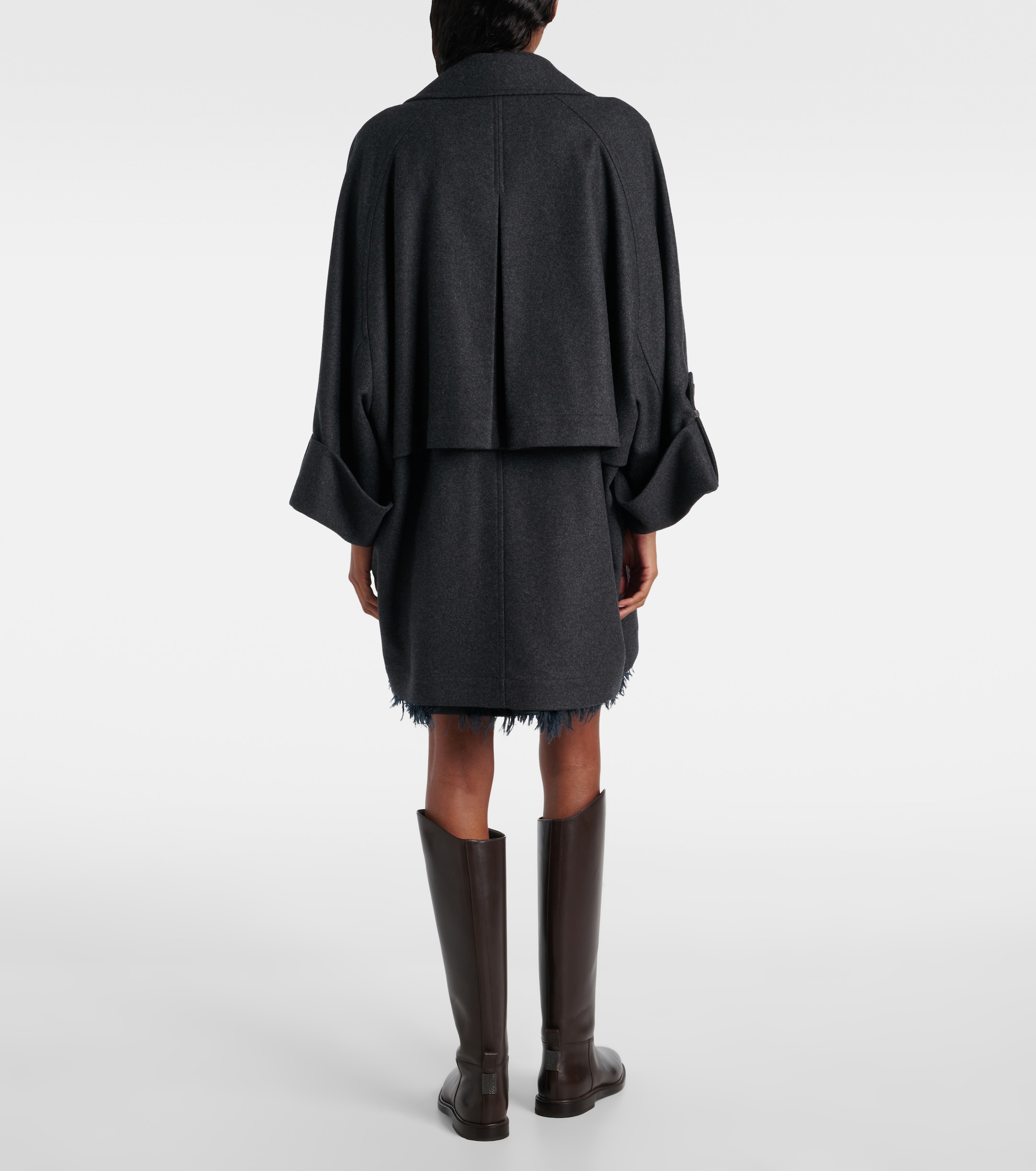 Brunello Cucinelli Oversized wool coat thumbnail