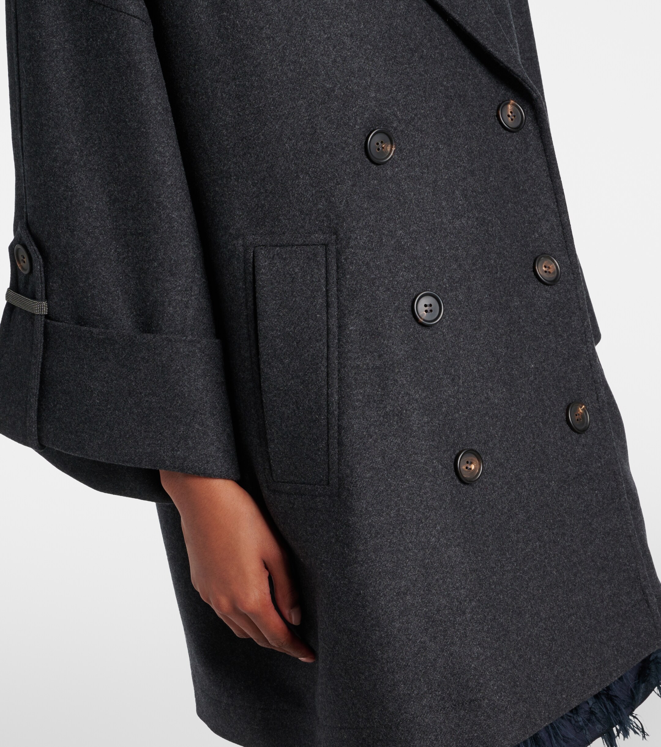 Brunello Cucinelli Oversized wool coat thumbnail