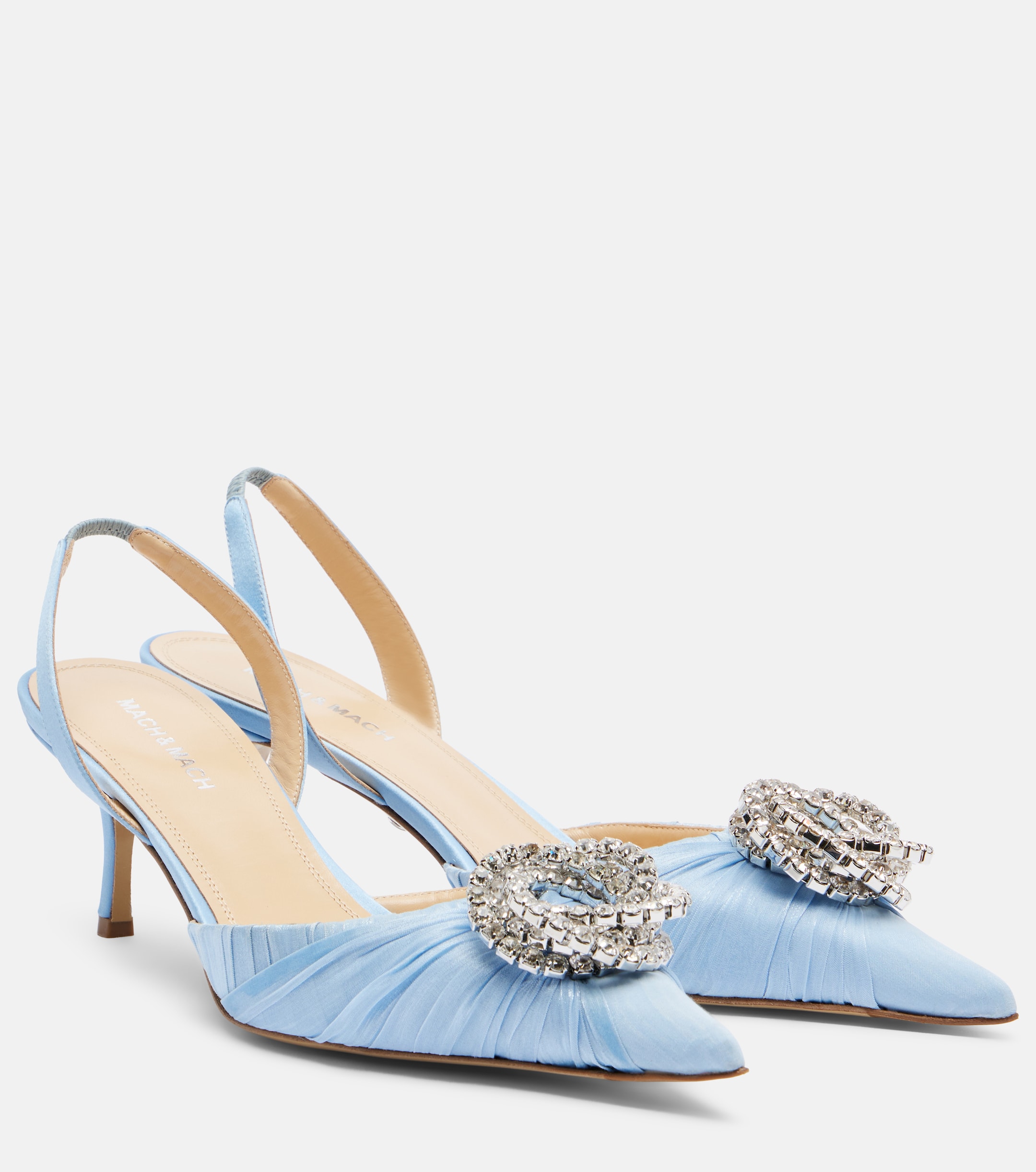 MACH & MACH - Galaxy embellished organza slingback pumps | Plush