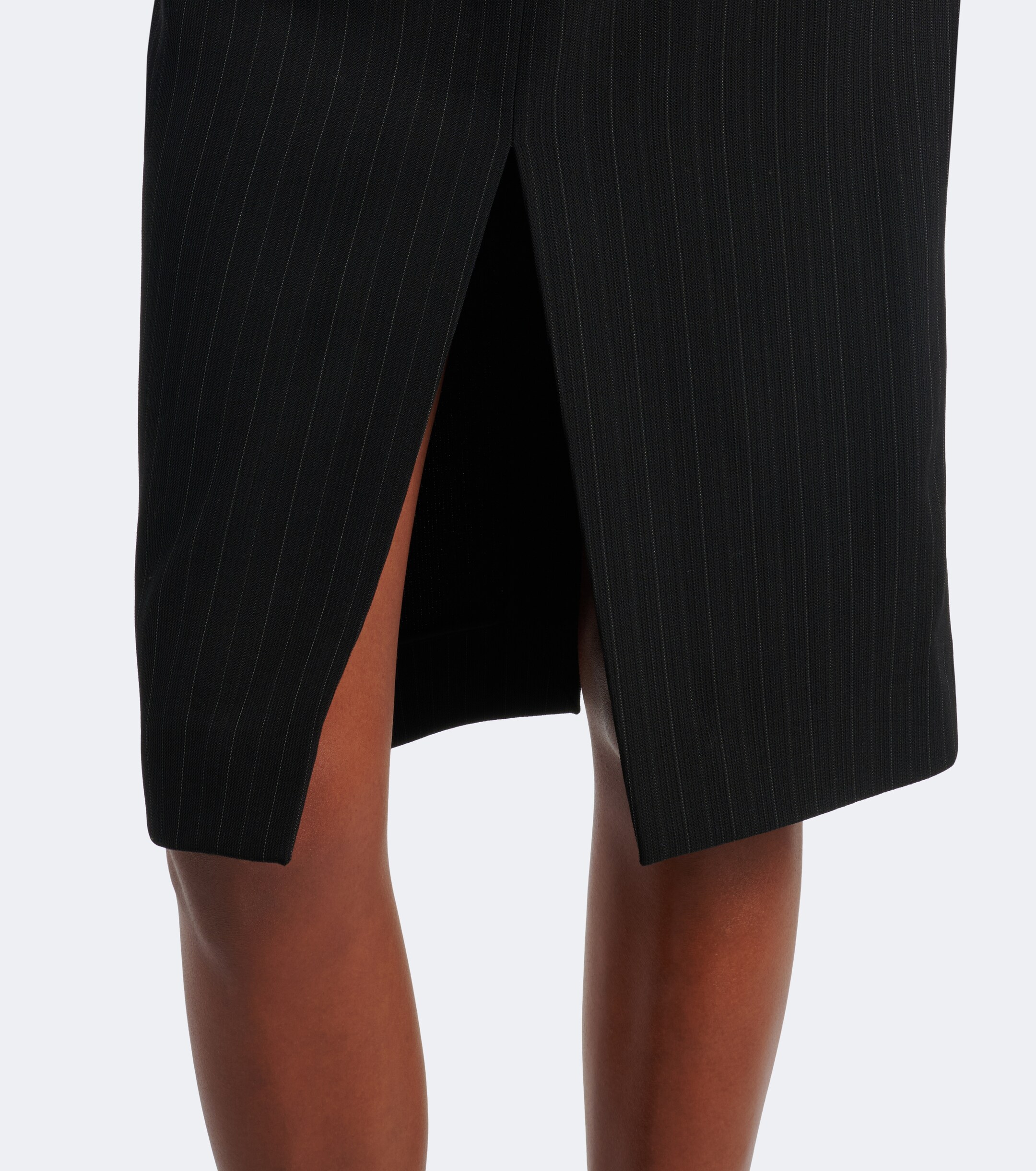 Saint Laurent Saint Laurent Chalk stripe wool-blend pencil skirt