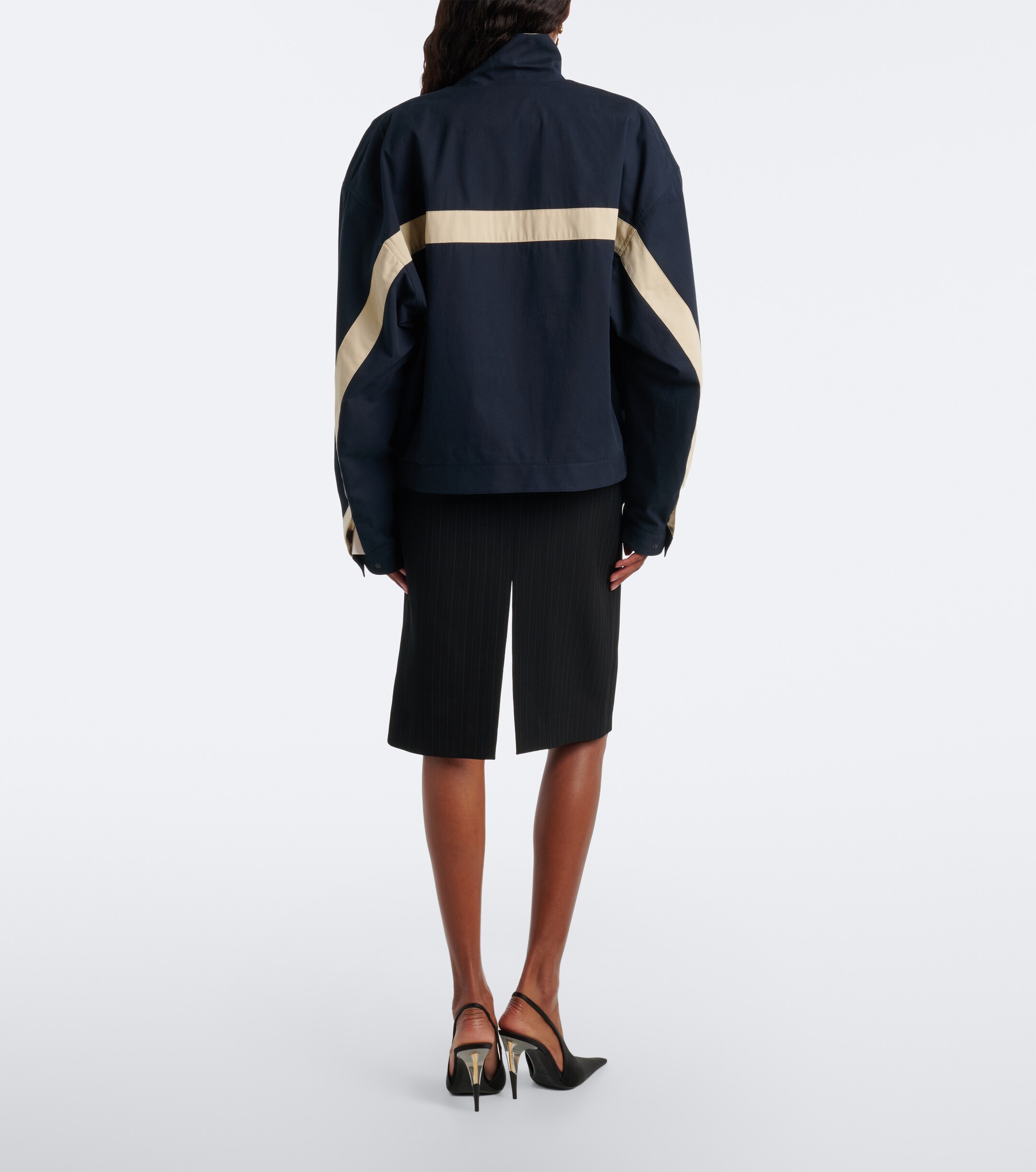 Saint Laurent Saint Laurent Chalk stripe wool-blend pencil skirt