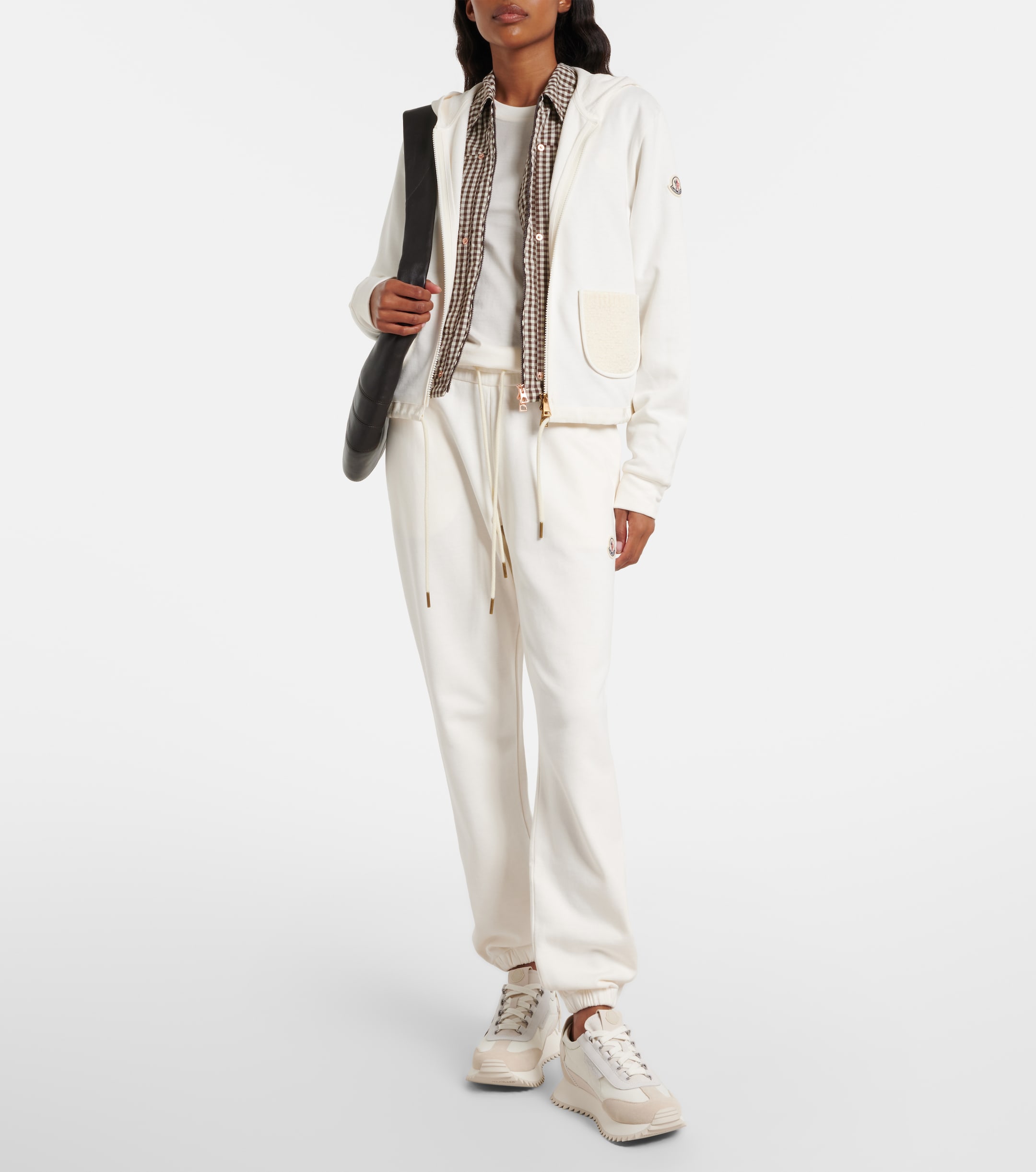 Moncler Moncler Pacey2 suede-trimmed sneakers