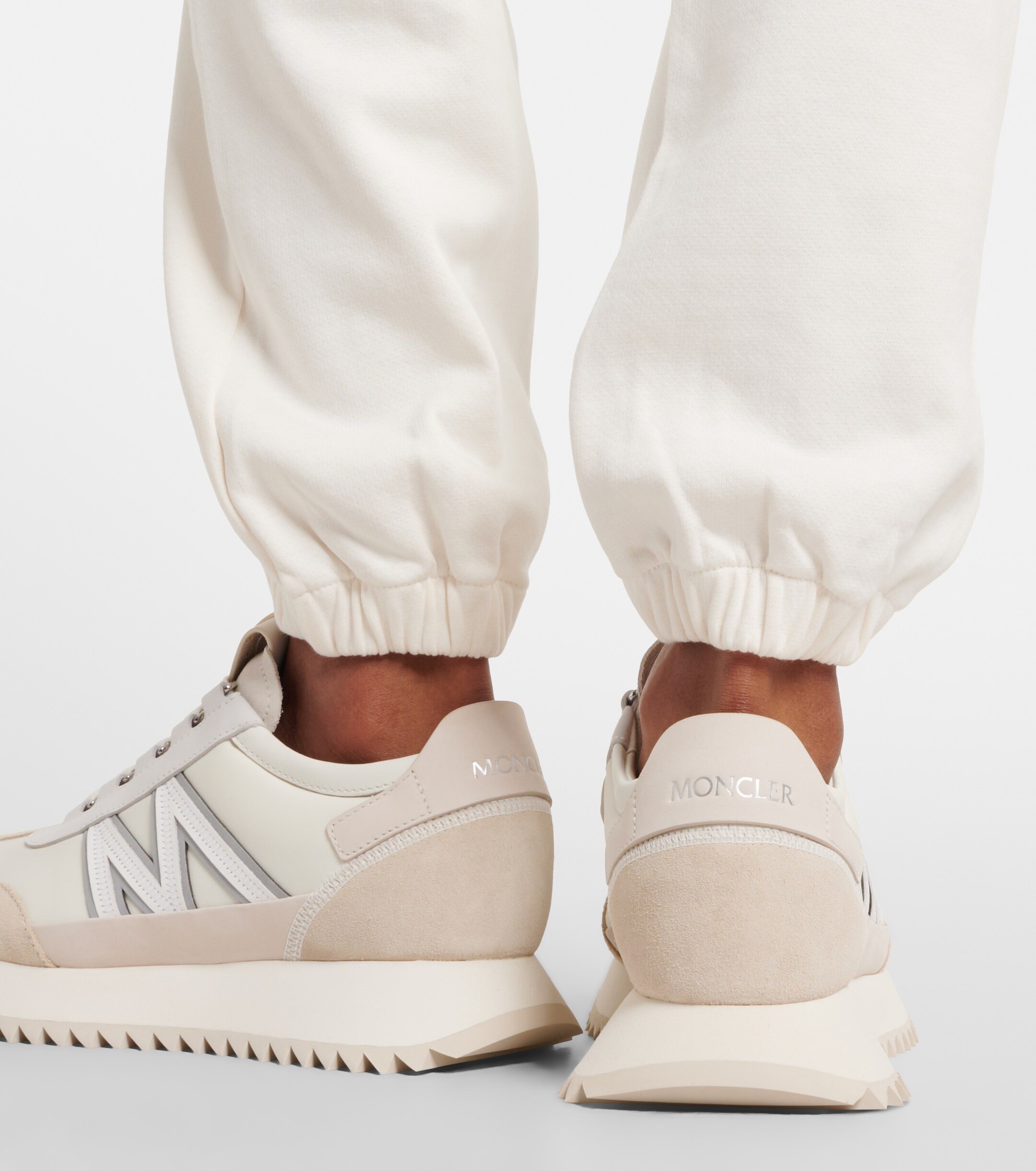 Moncler Moncler Pacey2 suede-trimmed sneakers