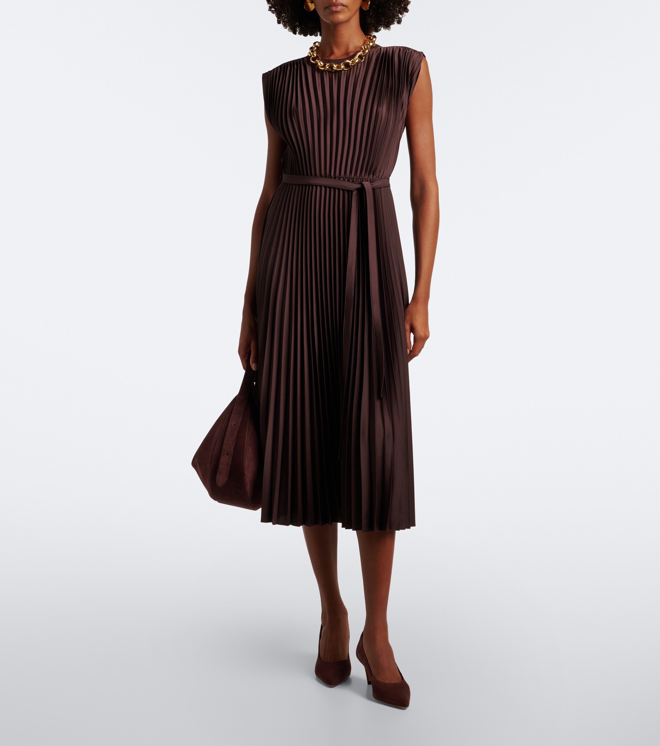 JOSEPH Joseph Volta plissé midi dress