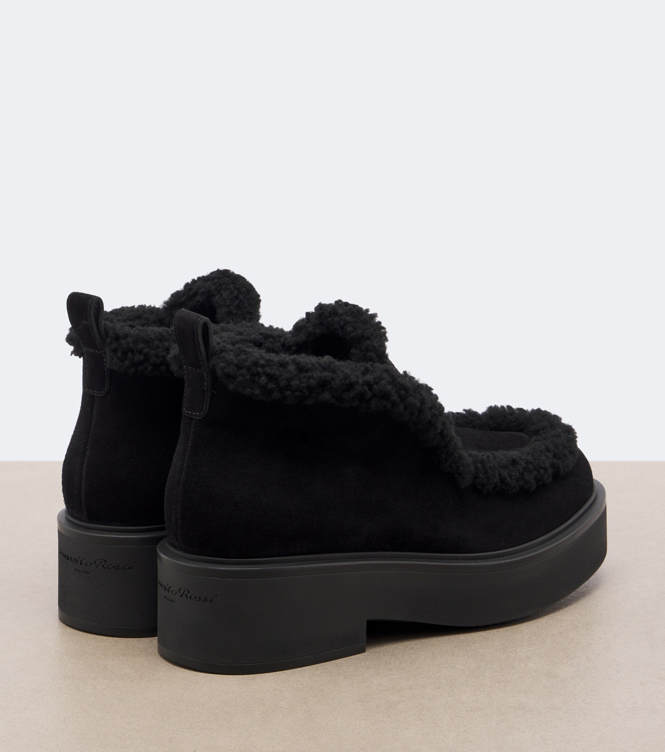 GIANVITO ROSSI Gianvito Rossi Shearling-lined suede ankle boots