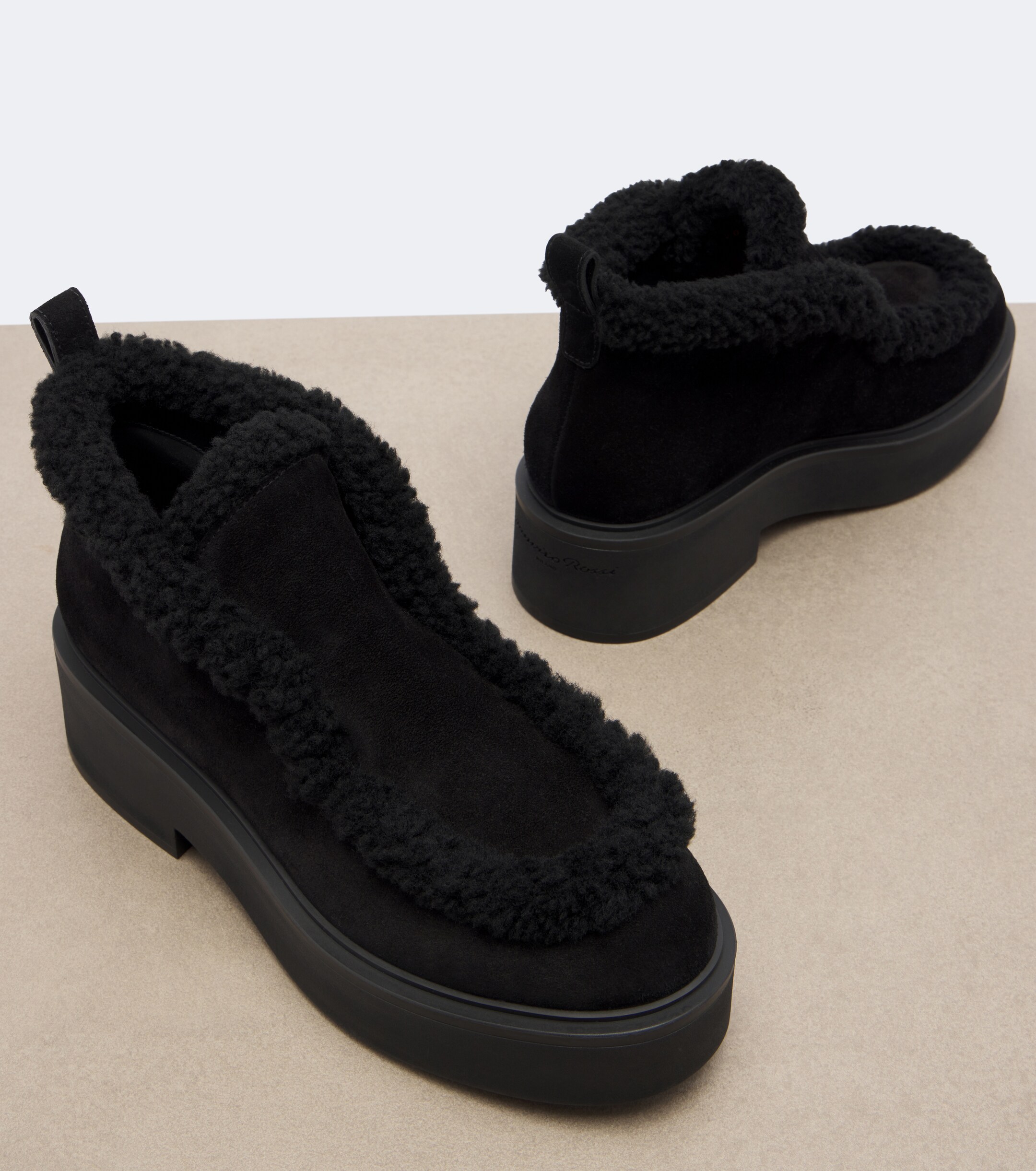 GIANVITO ROSSI Gianvito Rossi Shearling-lined suede ankle boots