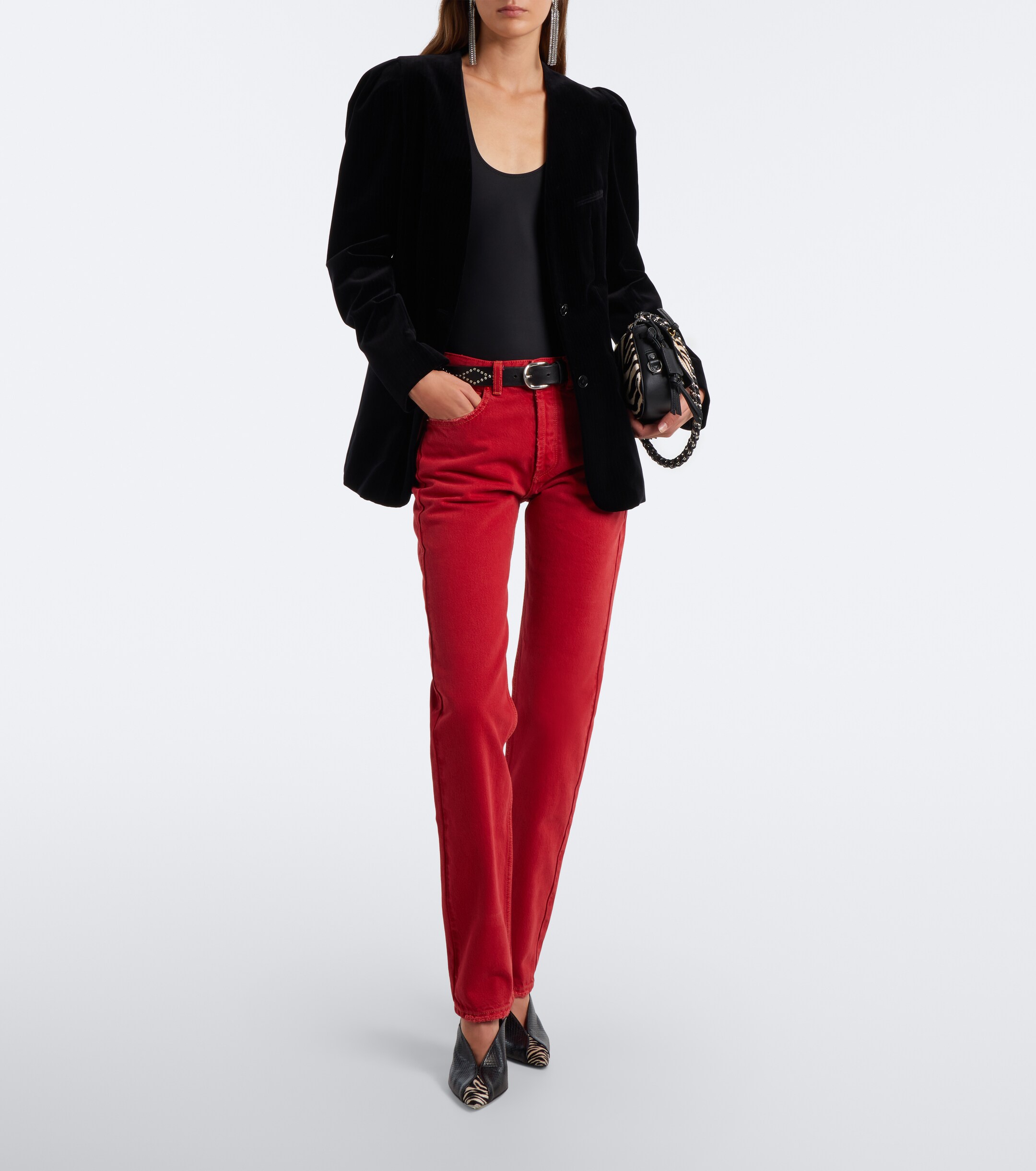 Isabel Marant Isabel Marant Bolton XS calf hair and leather shoulder bag
