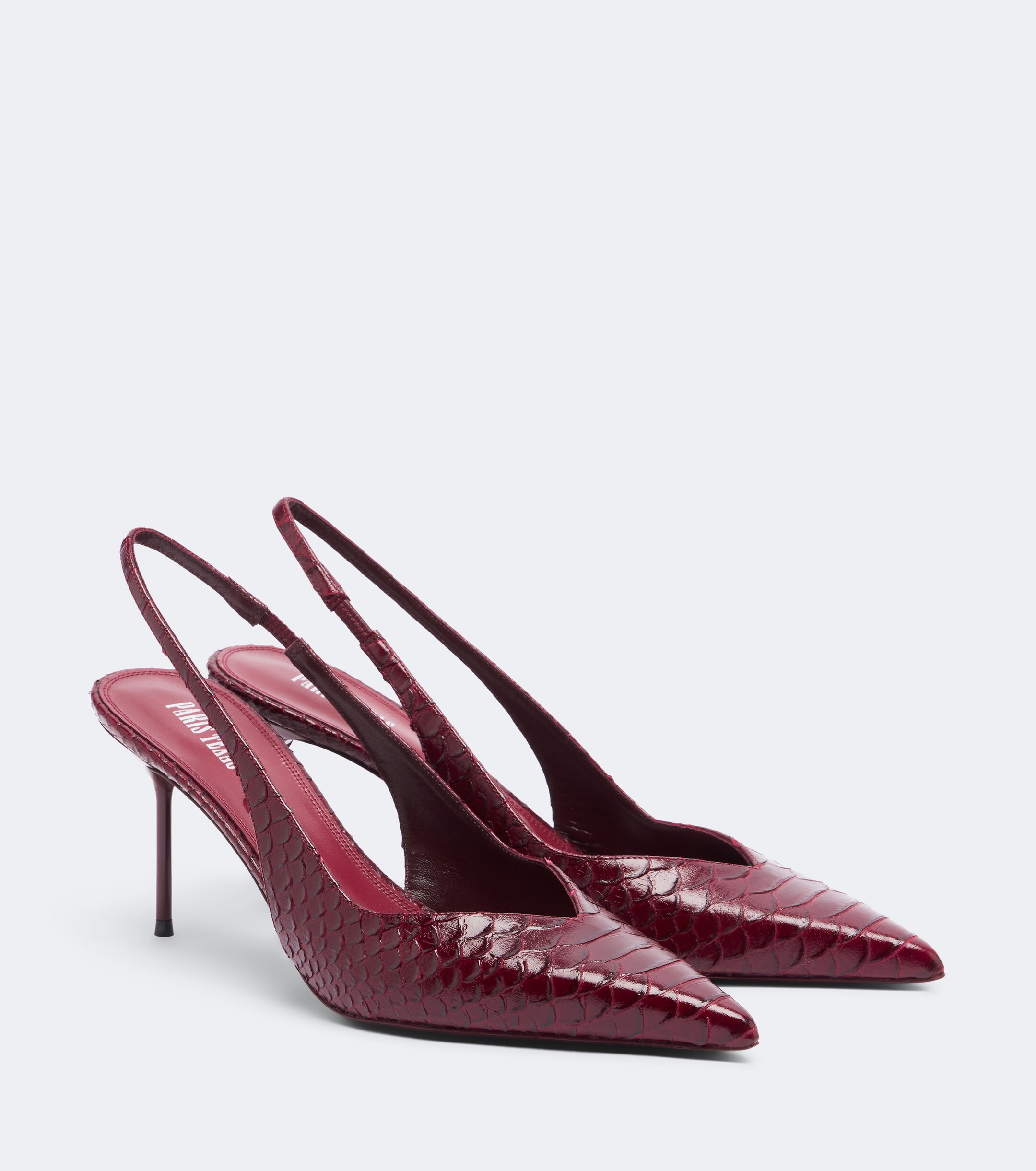 Paris Texas Paris Texas Lidia snake-effect leather slingback pumps