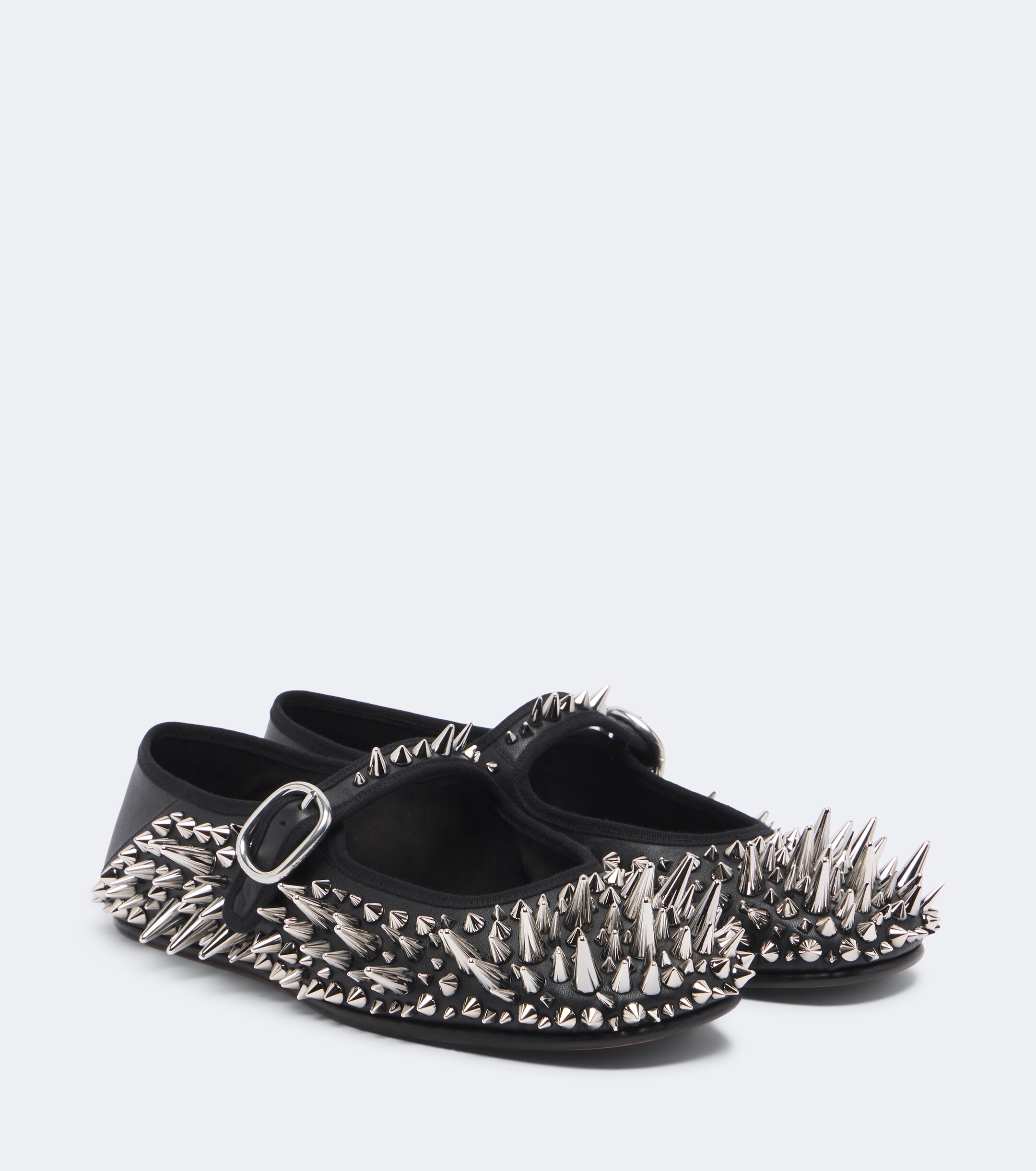 Bottega Veneta Bottega Veneta Veneziana spiked leather Mary Jane flats