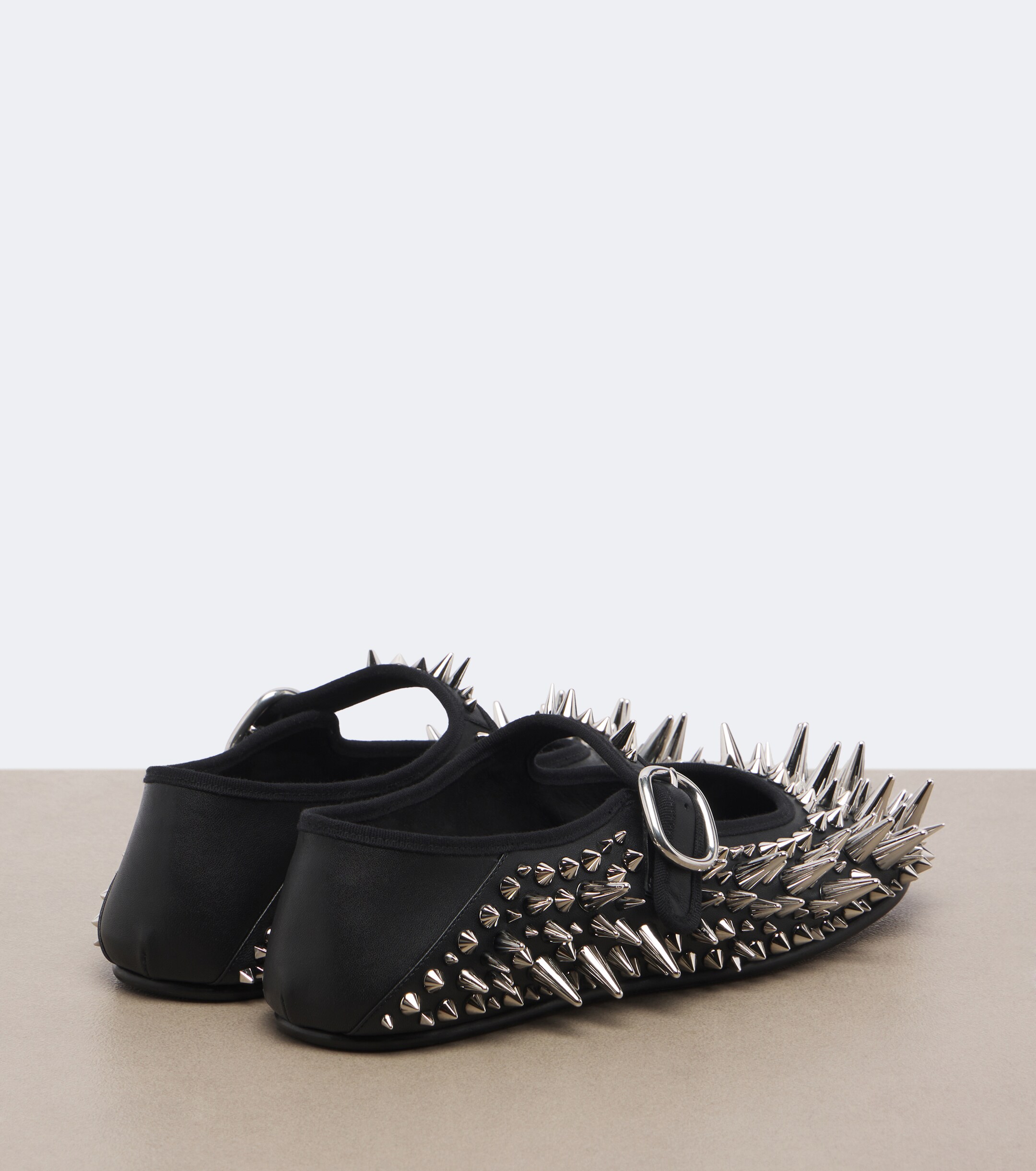 Bottega Veneta Bottega Veneta Veneziana spiked leather Mary Jane flats