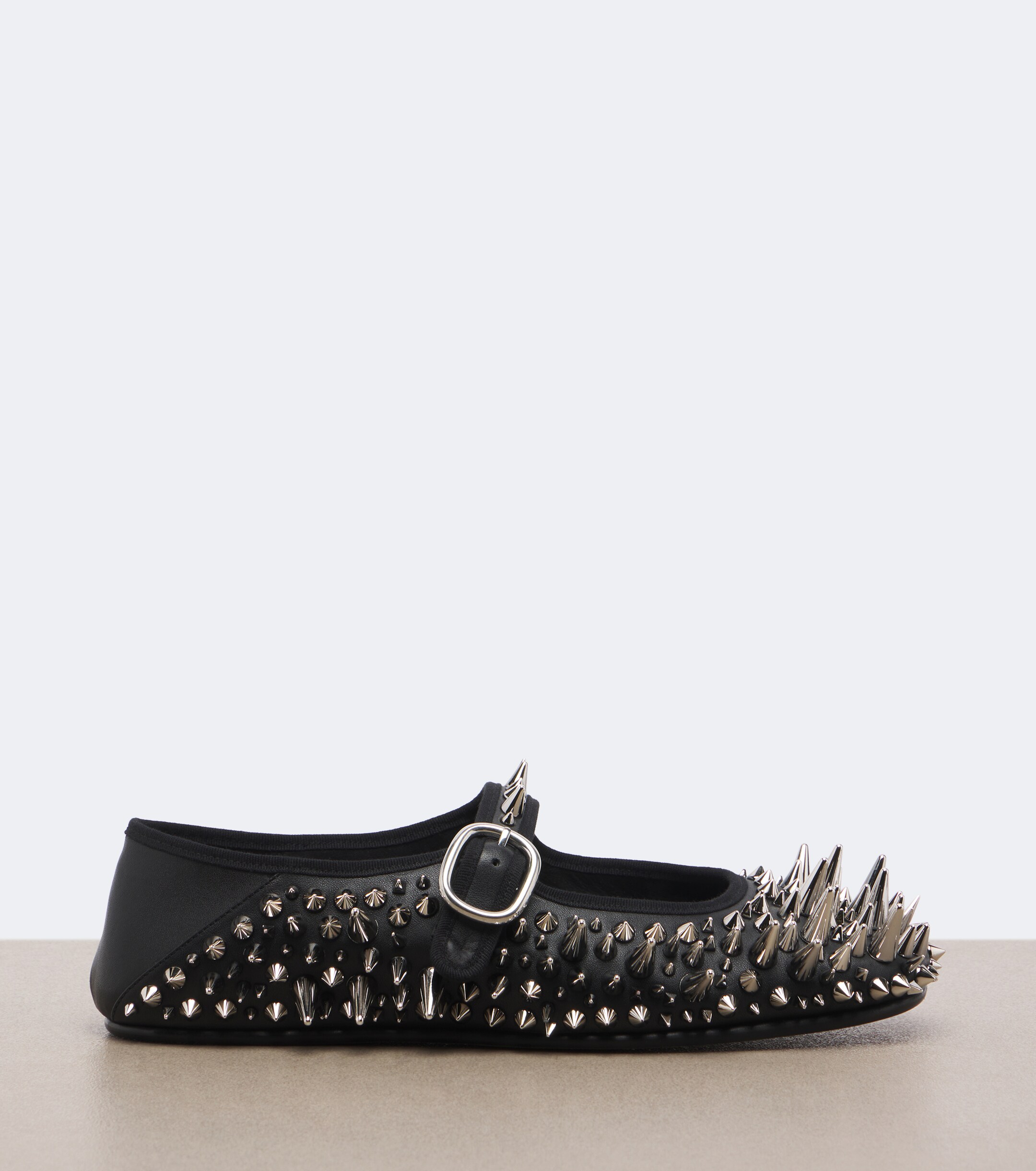 Bottega Veneta Bottega Veneta Veneziana spiked leather Mary Jane flats