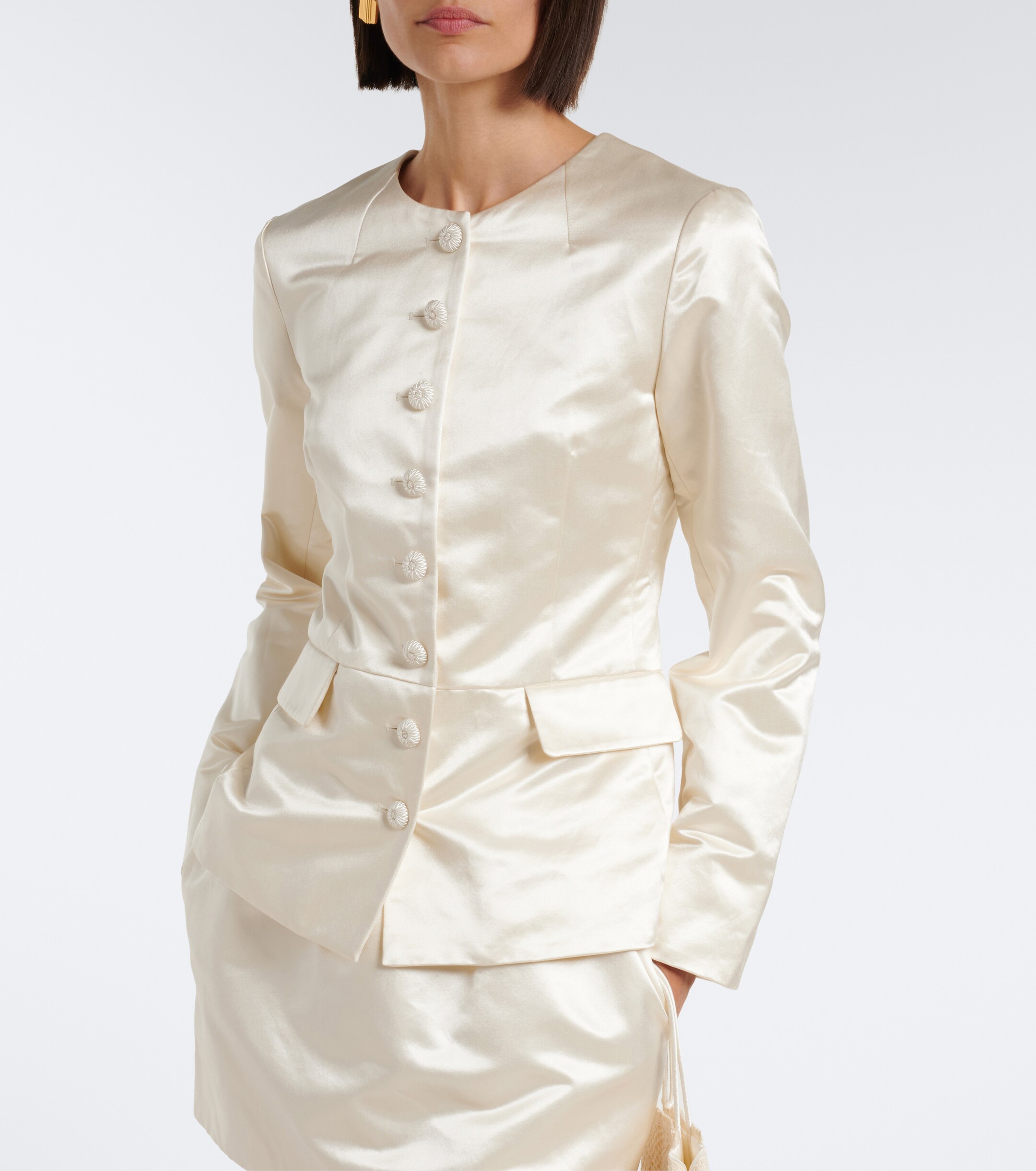 POSSE Posse Verity cotton and silk satin jacket