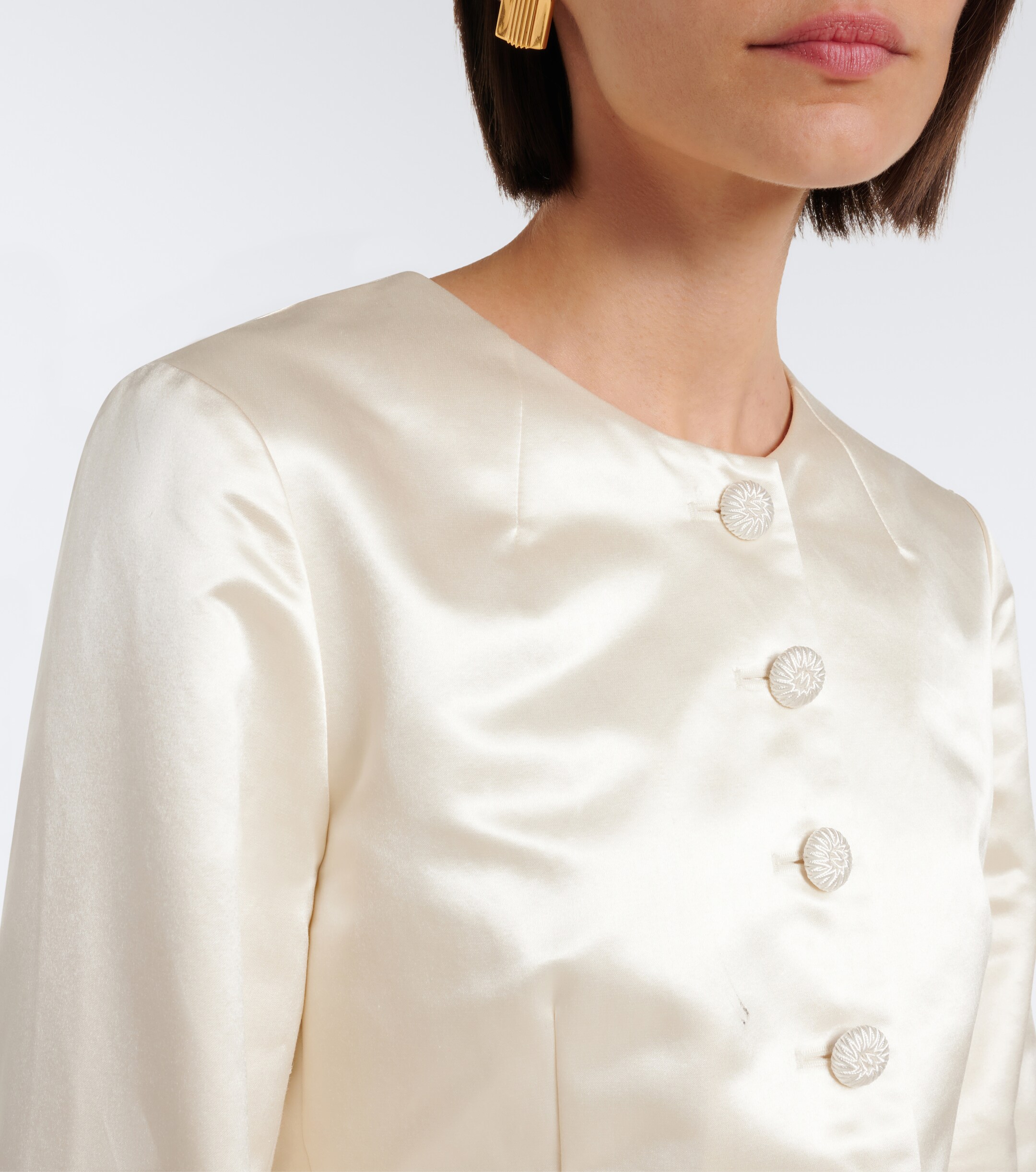 POSSE Posse Verity cotton and silk satin jacket
