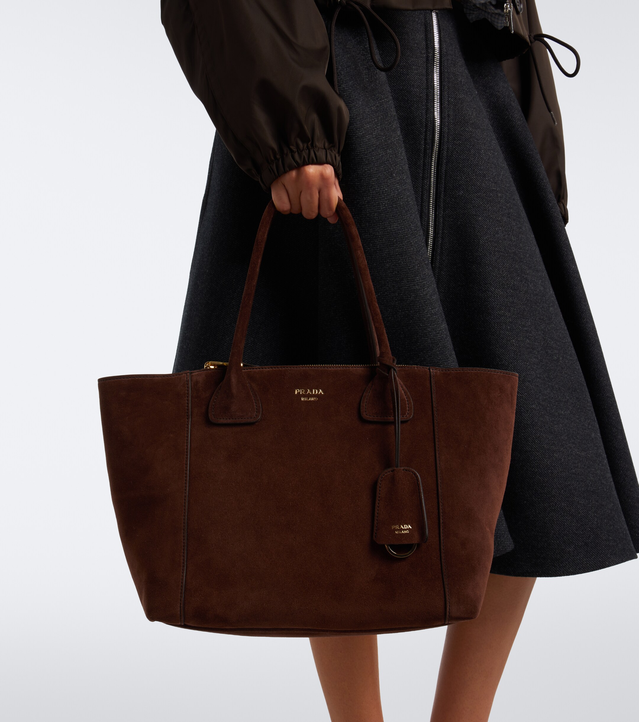 Prada Prada Prada Nova Large suede tote bag