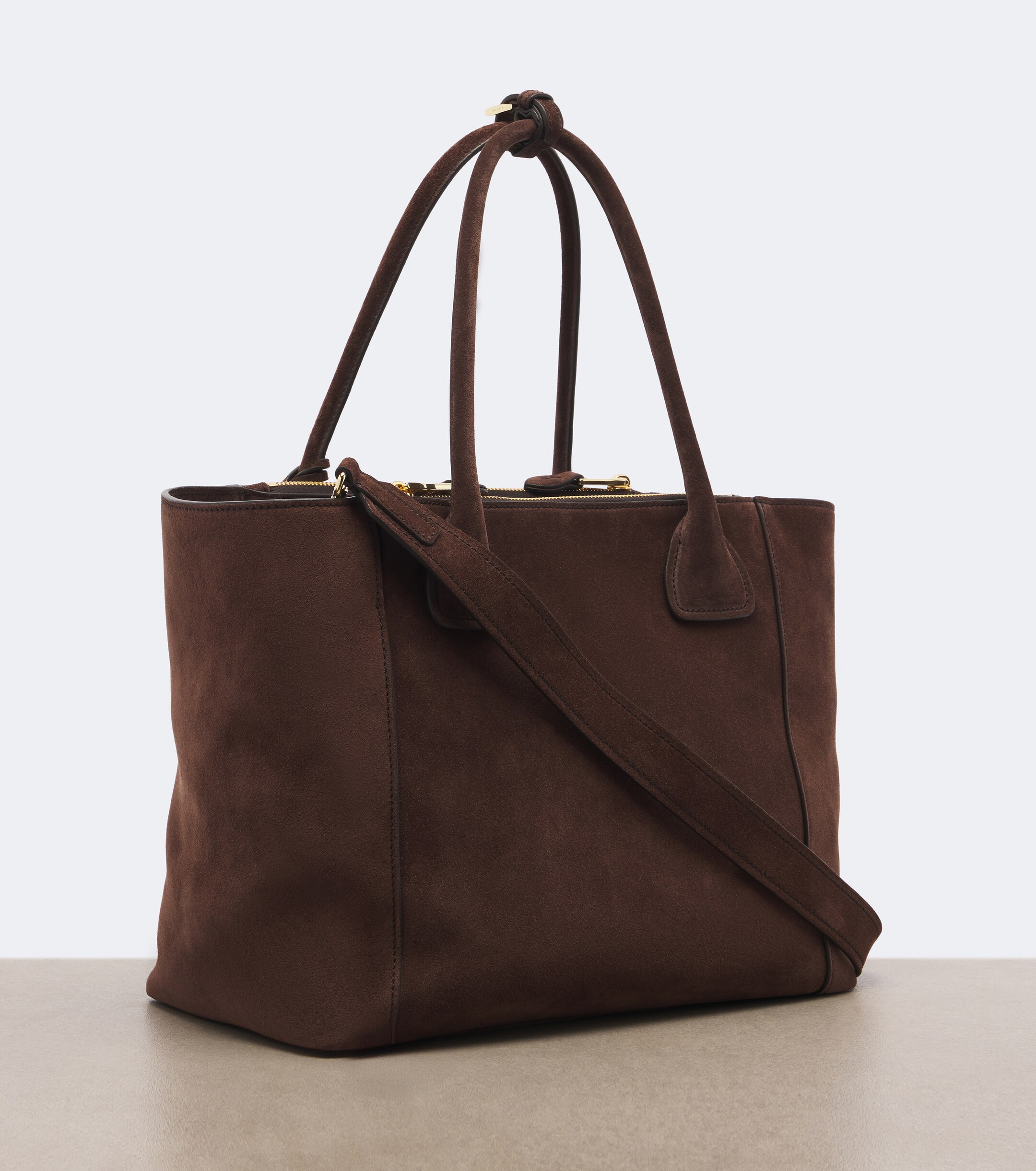 Prada Prada Prada Nova Large suede tote bag
