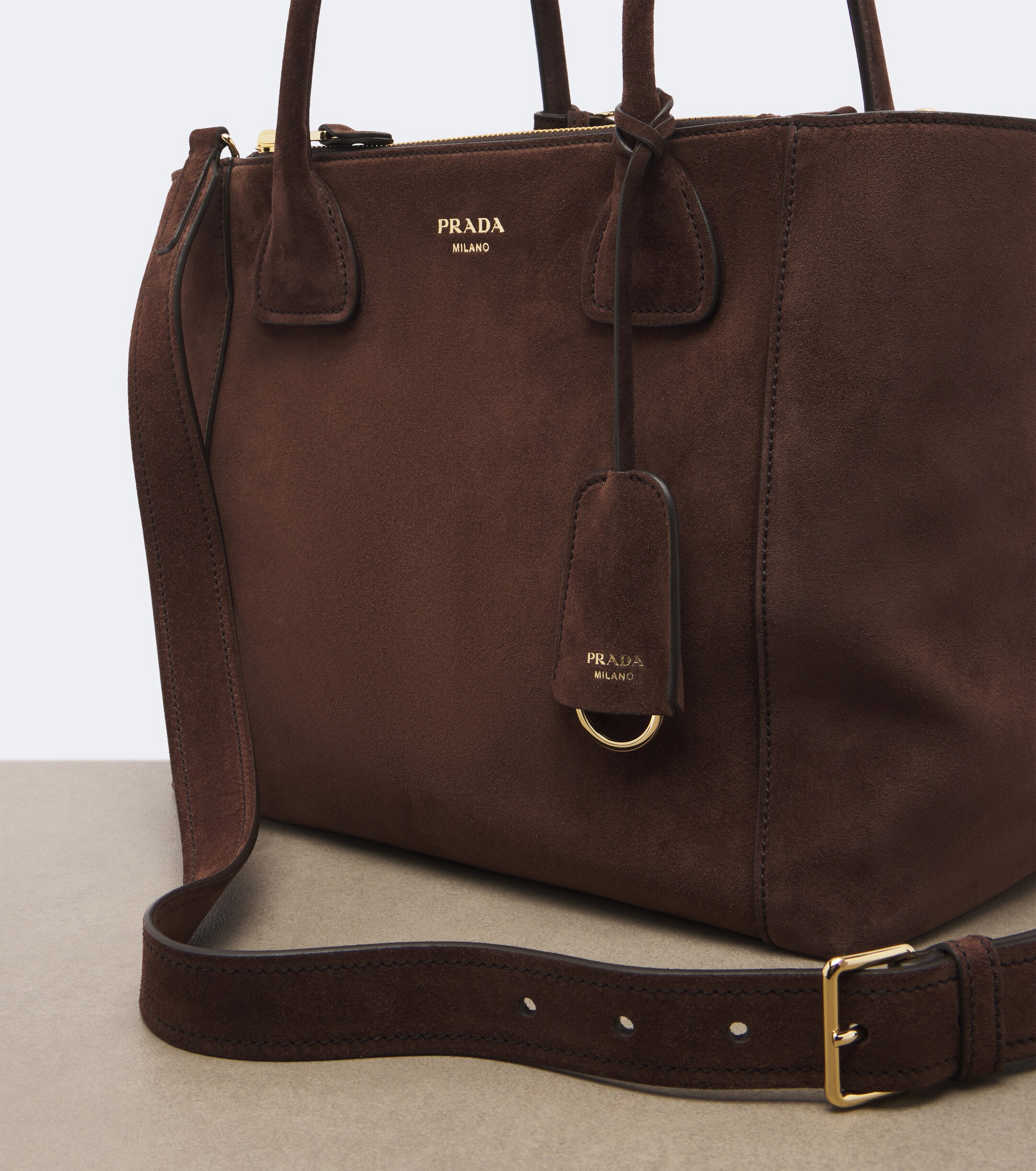 Prada Prada Prada Nova Large suede tote bag