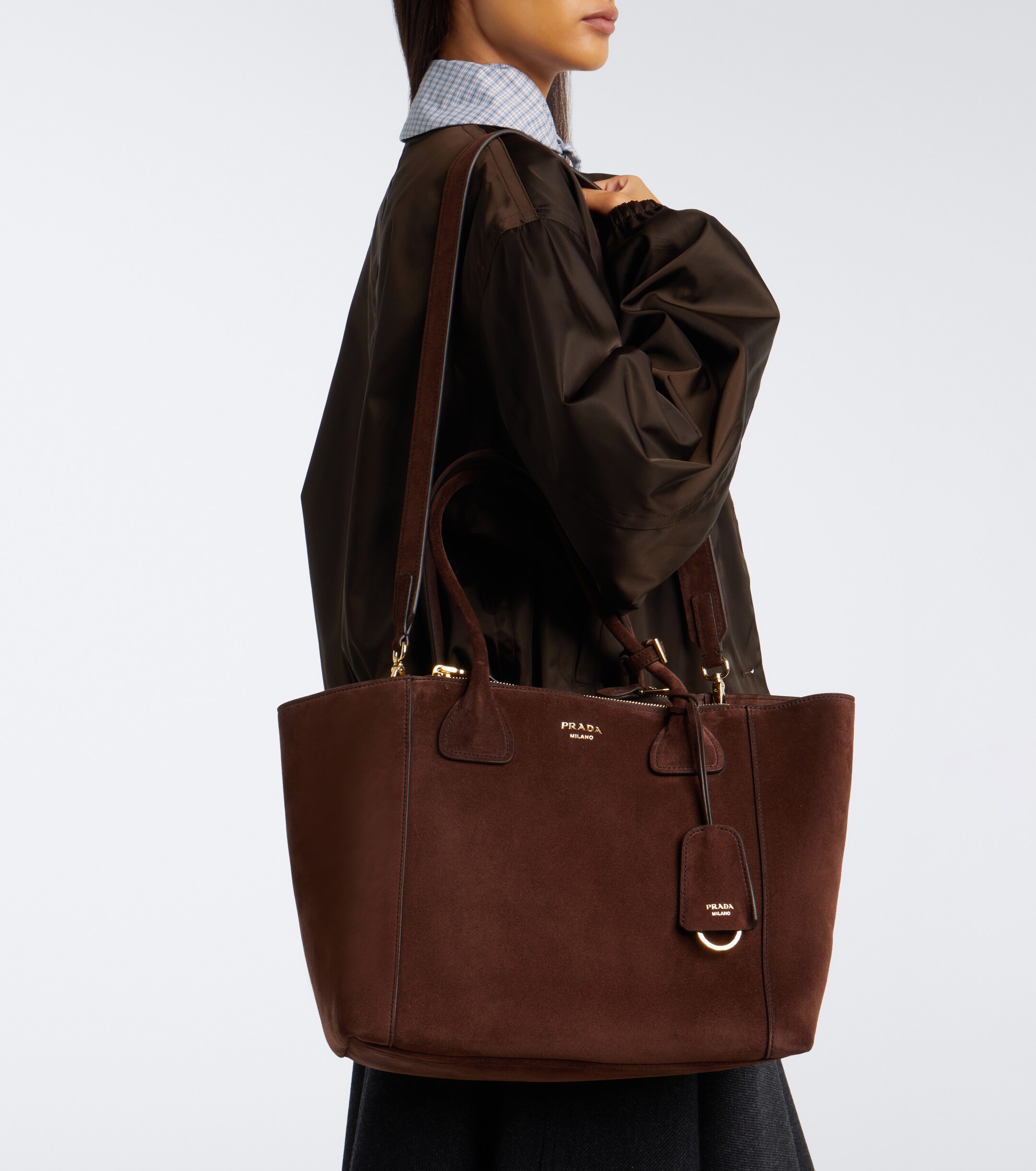 Prada Prada Prada Nova Large suede tote bag