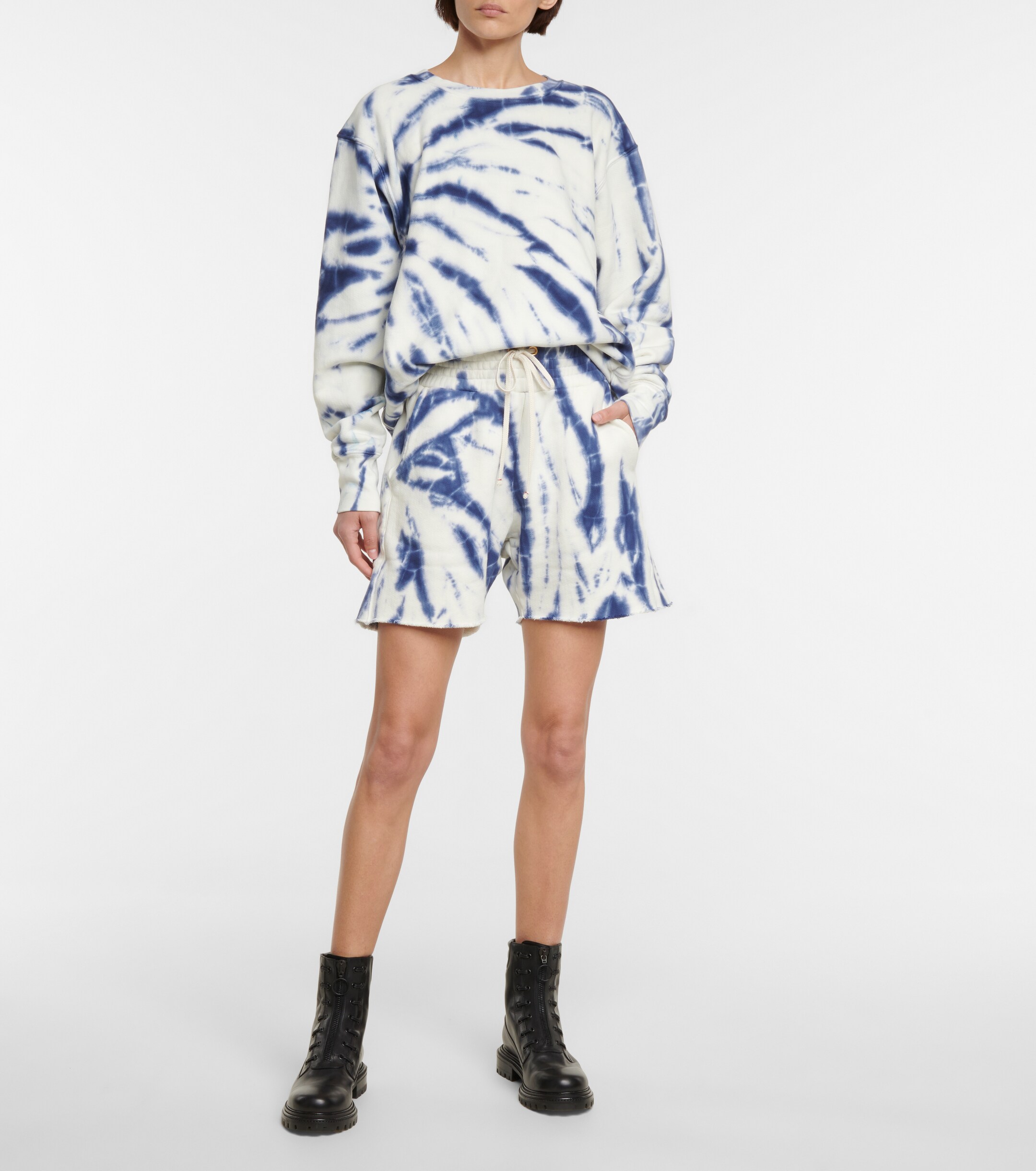 Les Tien Yacht tie-dye cotton shorts