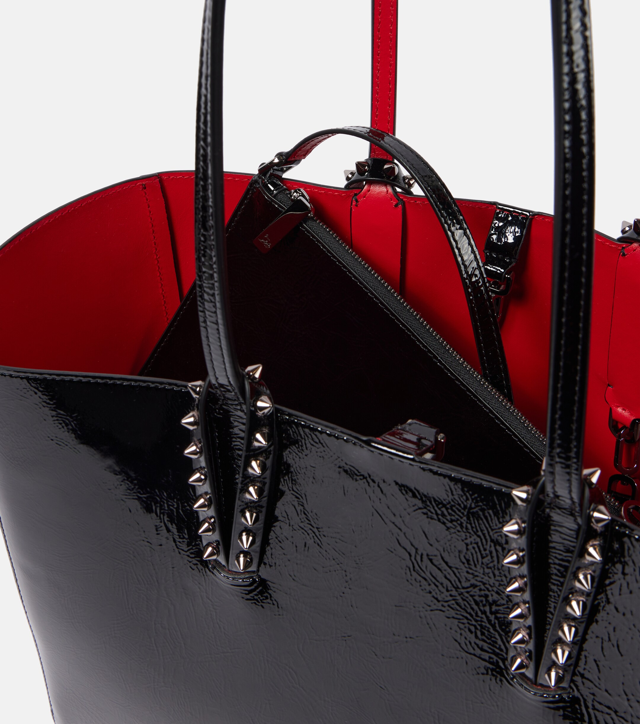 CHRISTIAN LOUBOUTIN Cabata Small patent leather tote bag