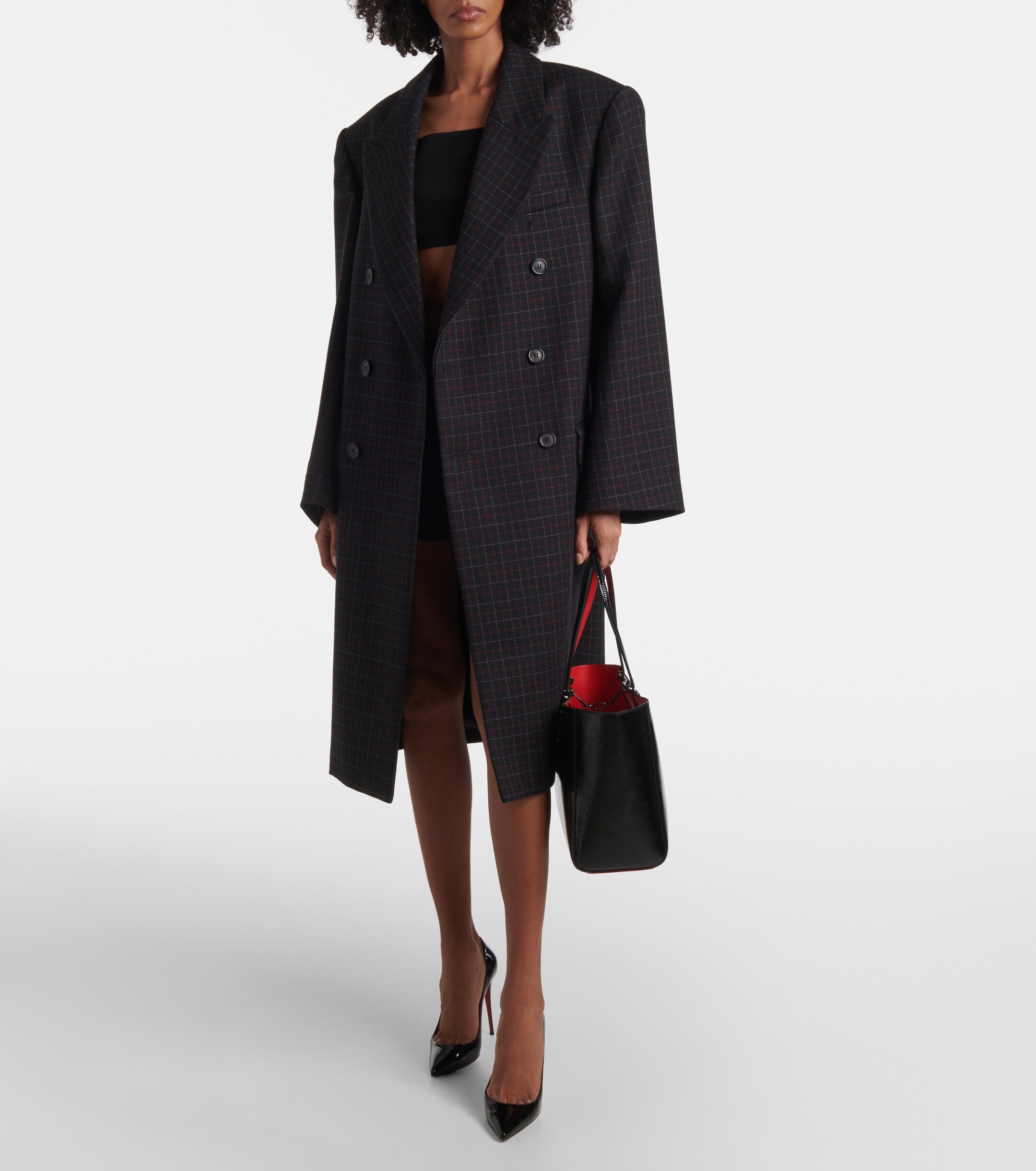 CHRISTIAN LOUBOUTIN Cabata Small patent leather tote bag